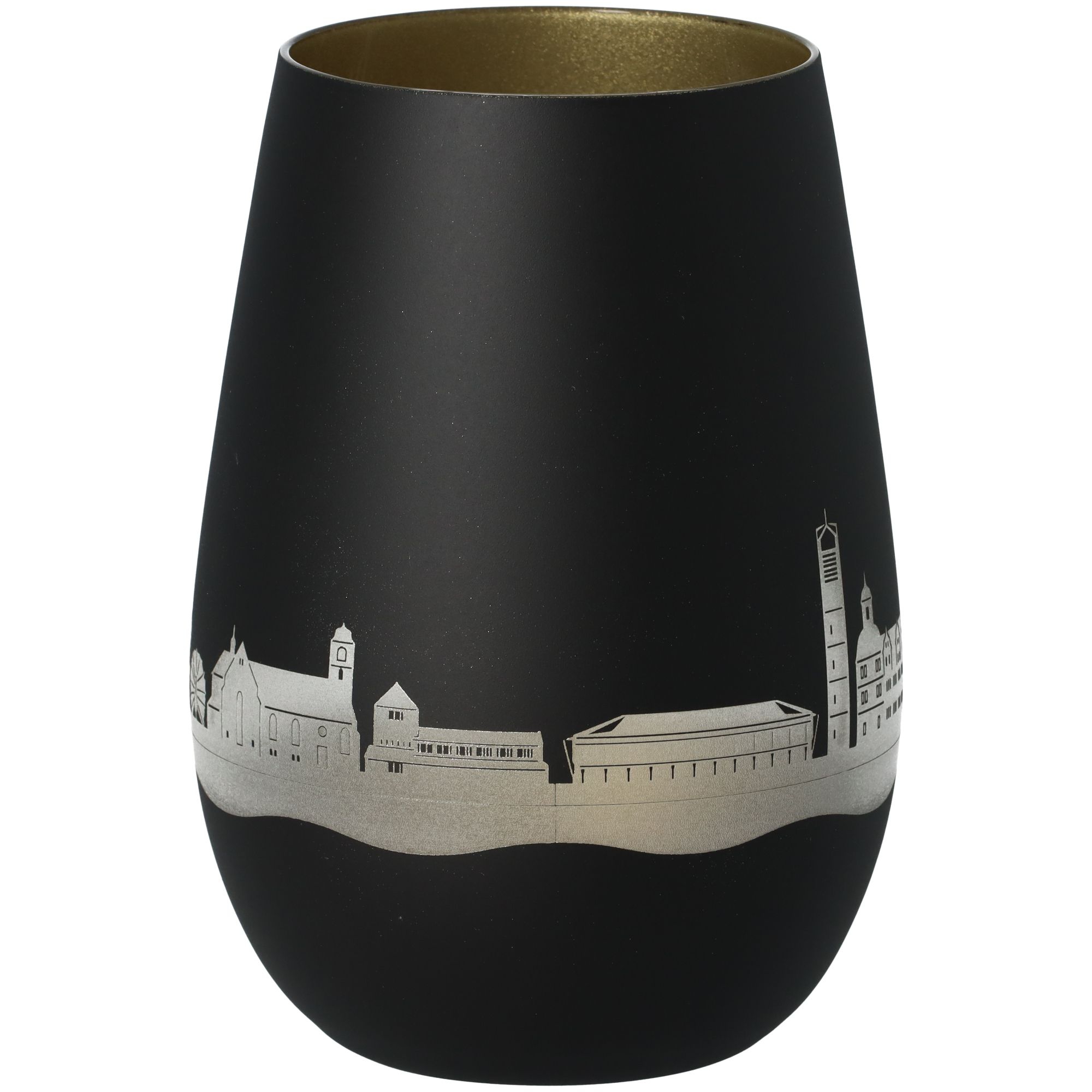 Windlicht Skyline Paderborn Schwarz/Gold Windlicht Skyline Paderborn Schwarz/Gold