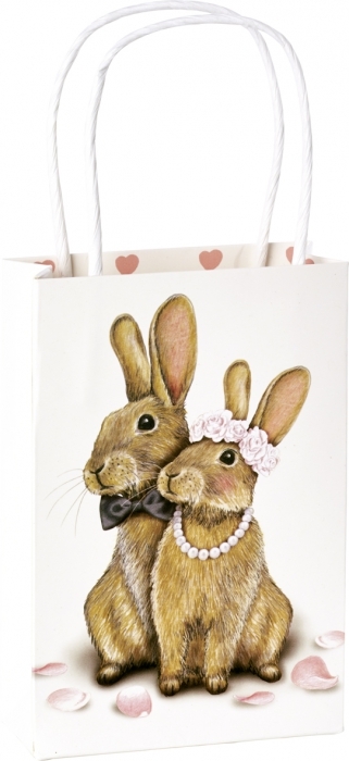 Häschen-Hochzeit - Kleine Geschenktasche