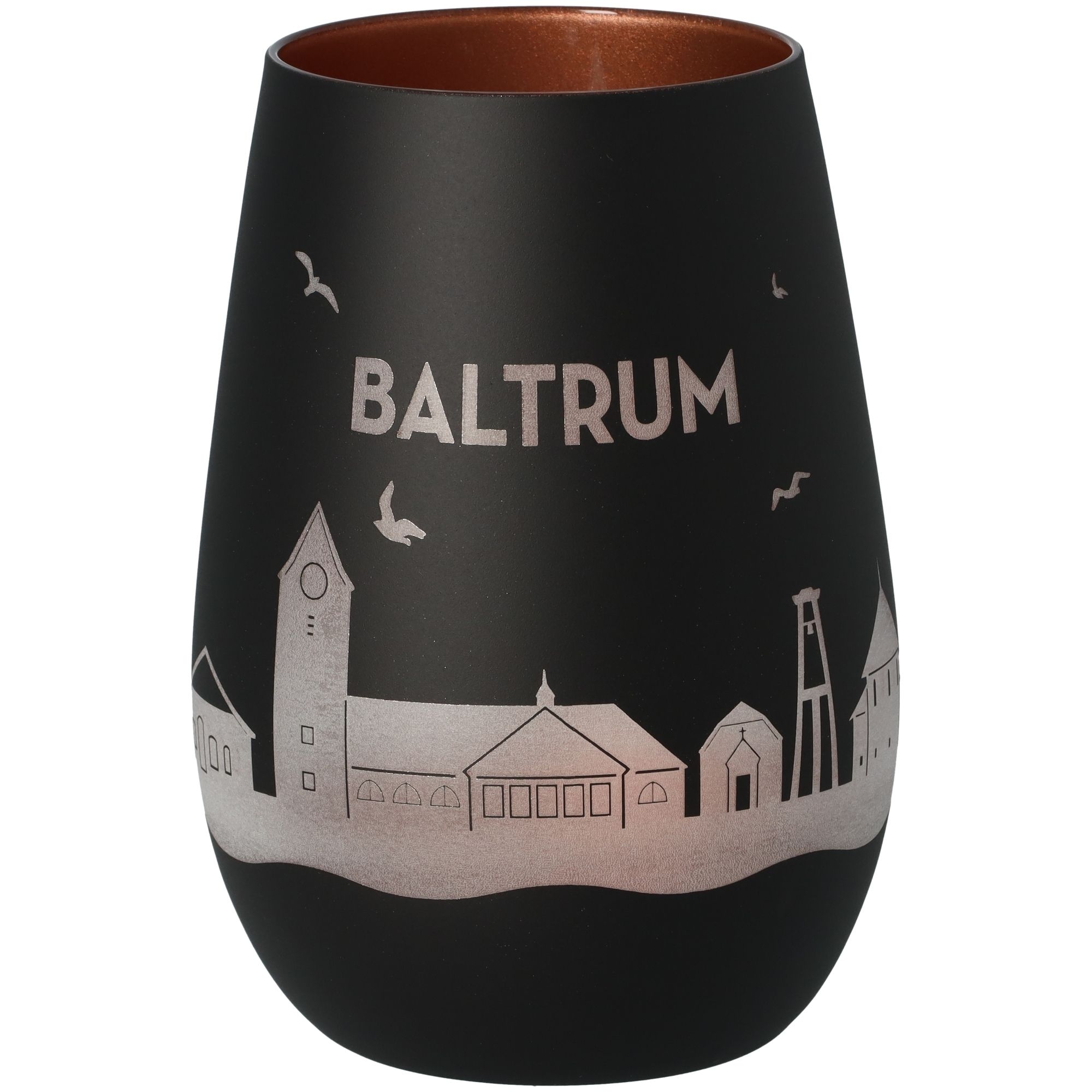 Windlicht Skyline Baltrum Schwarz/Bronze Krug, Töpferei, Vase