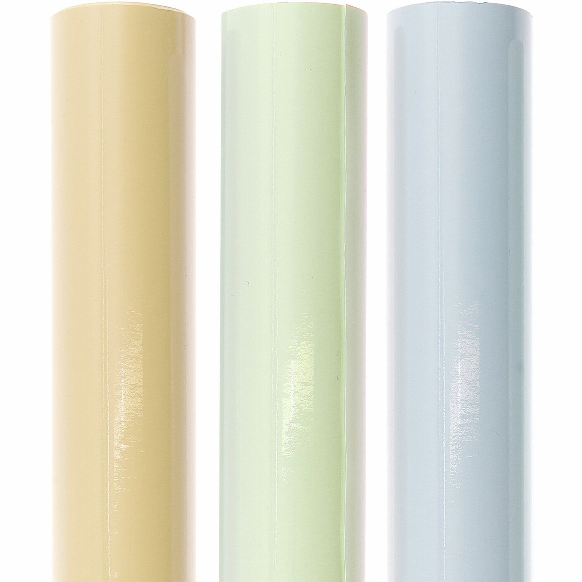 Geschenkpapier "Blaugrau" Lack 2 m x 70 cm Plastikfolie, Zylinder