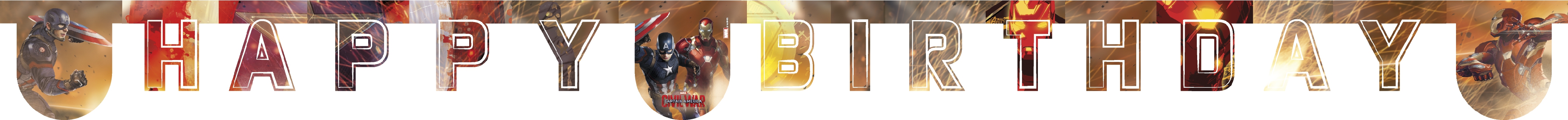 Civil War - "Happy Birthday" Girlande Civil War - "Happy Birthday" Girlande