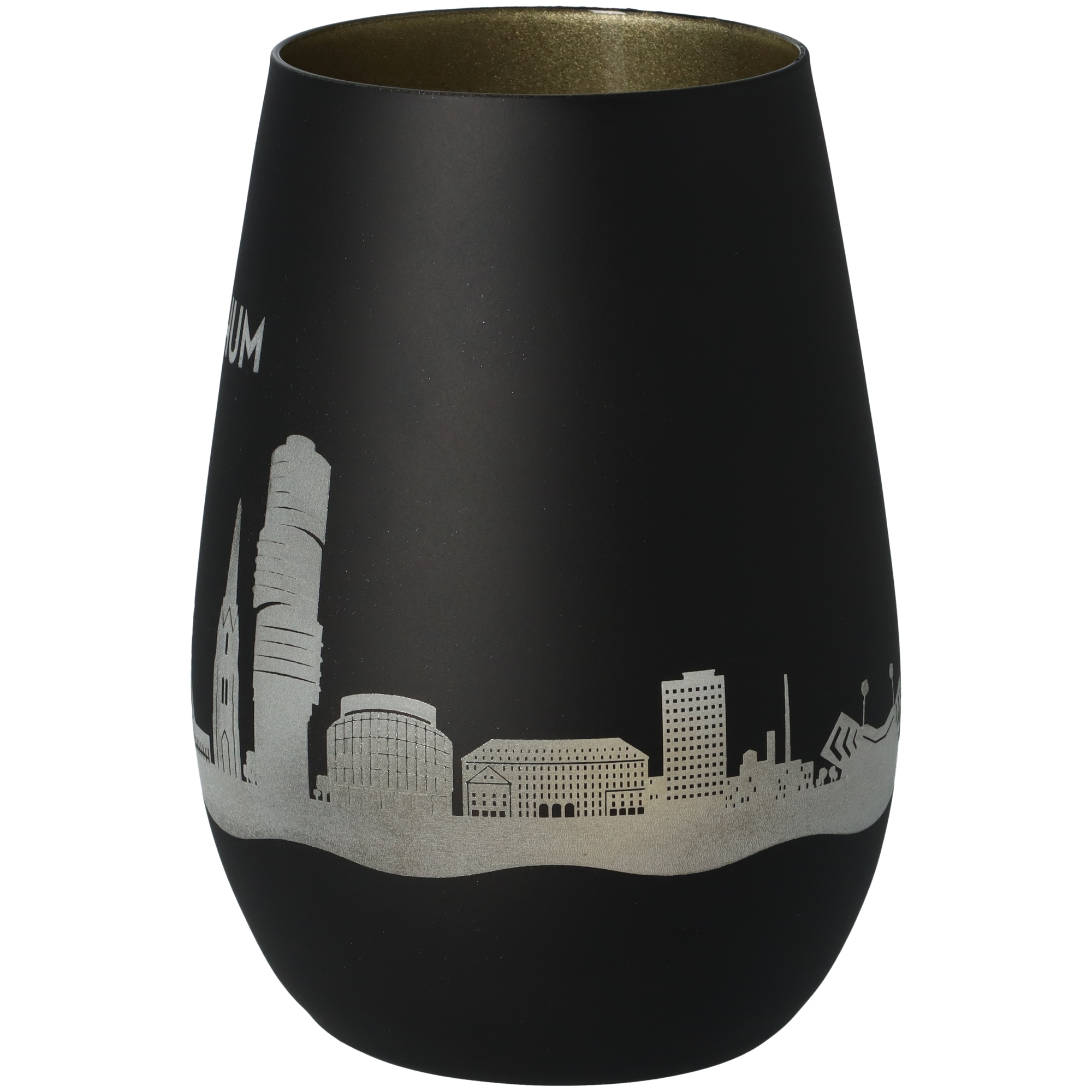 Windlicht Skyline Bochum Schwarz/Gold Windlicht Skyline Bochum Schwarz/Gold