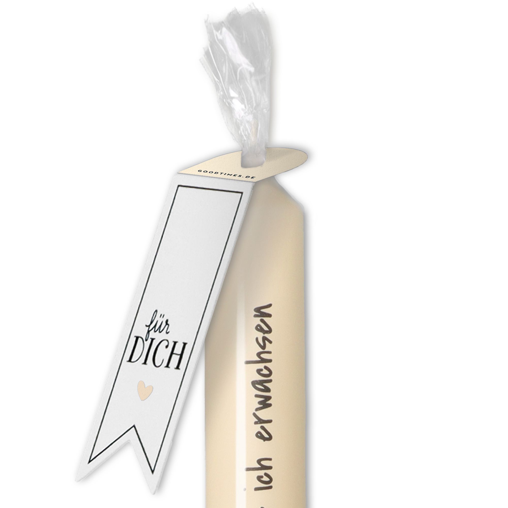 Stabkerze Creme Jugendweihe "mir reicht´s" Stabkerze Creme Jugendweihe "mir reicht´s"