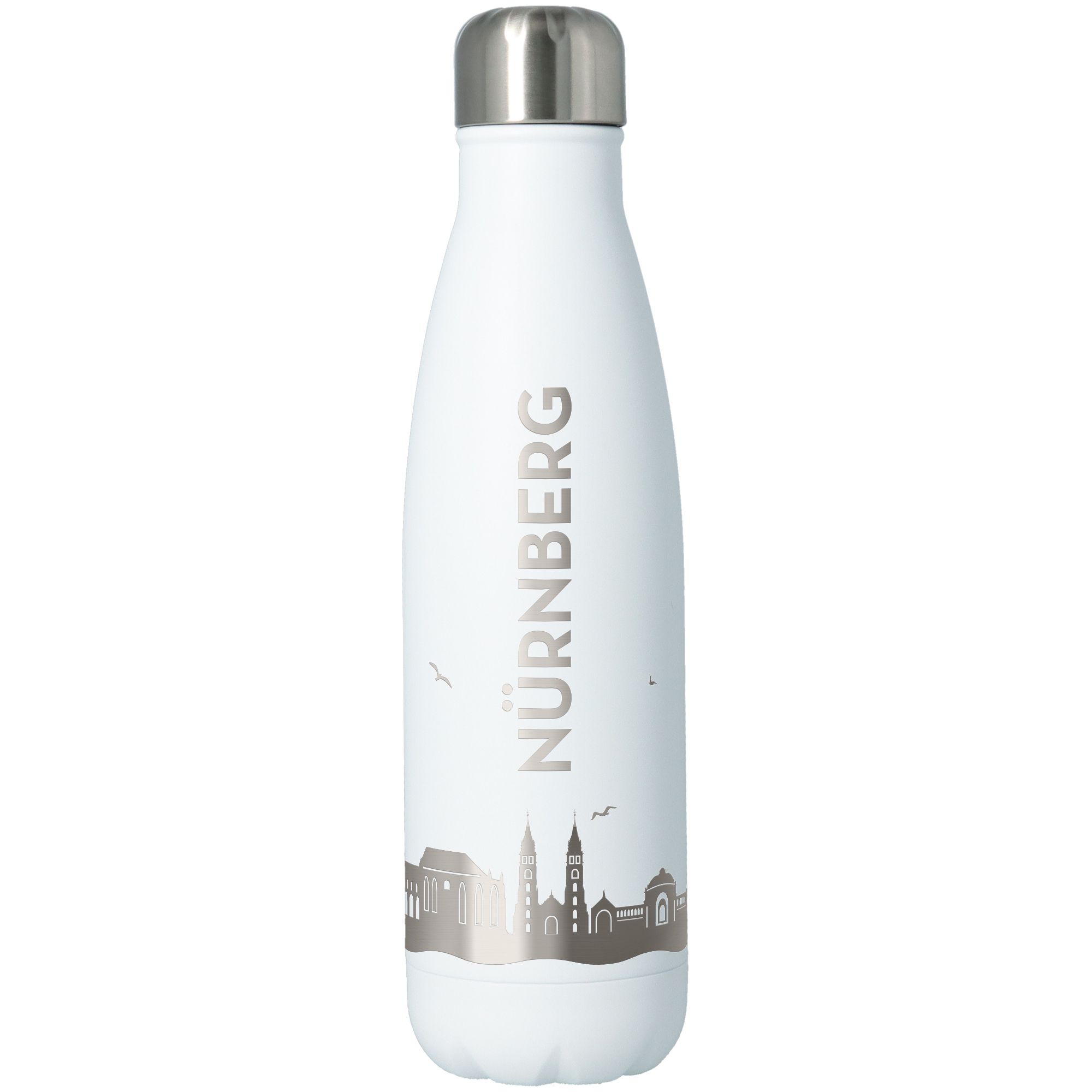 Trinkflasche Skyline Nürnberg Weiß 500ml