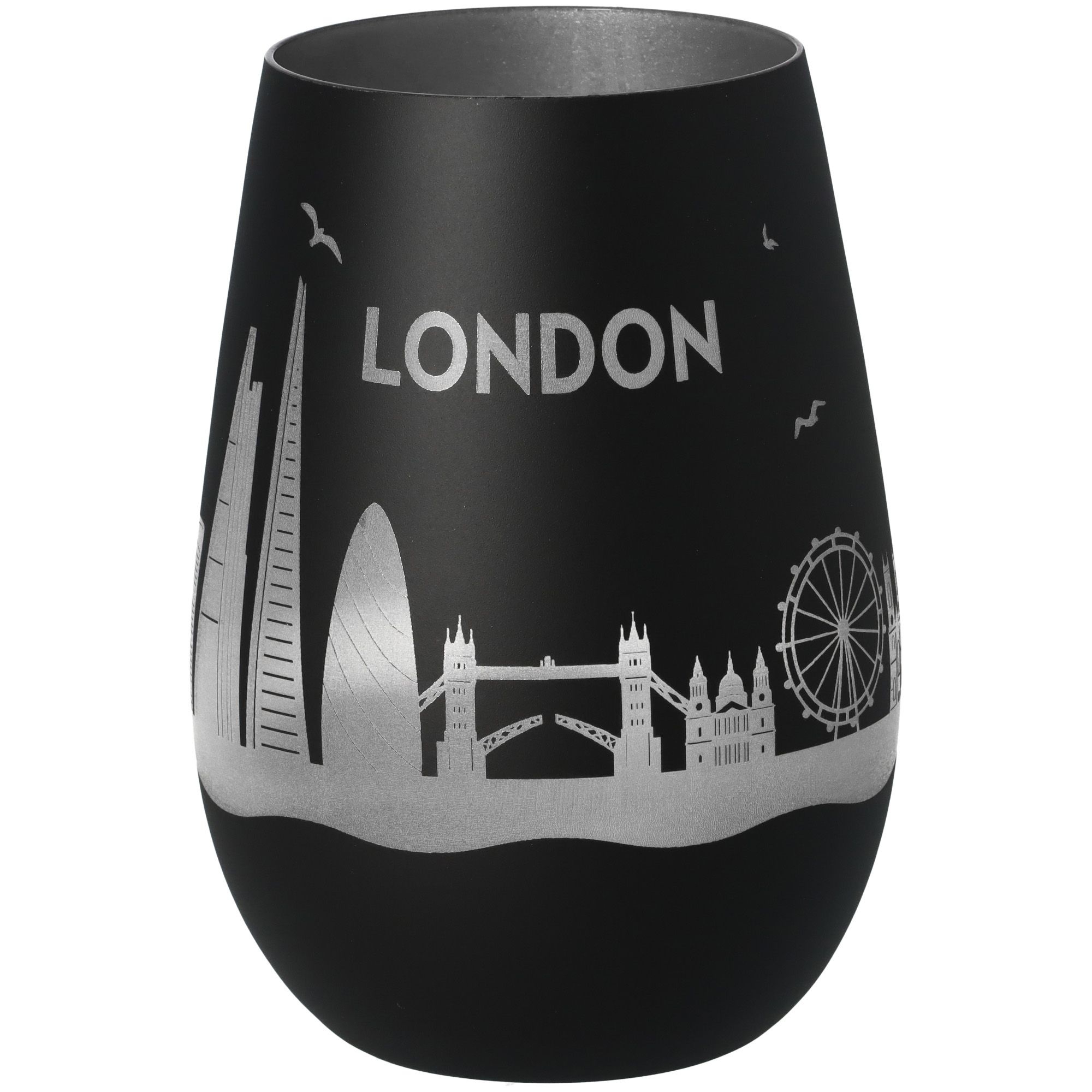 Windlicht Skyline London Schwarz/Silber Windlicht Skyline London Schwarz/Silber