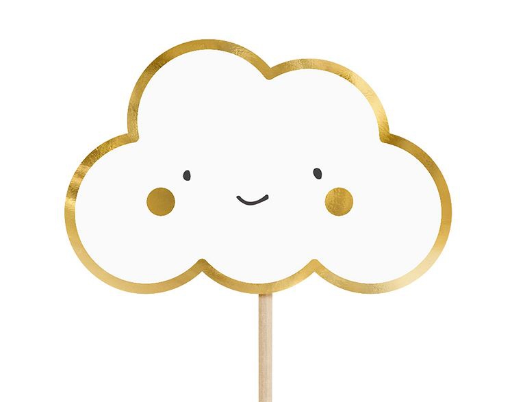 6 Cake Topper "Wolken & Flügel" 6 Cake Topper "Wolken & Flügel"