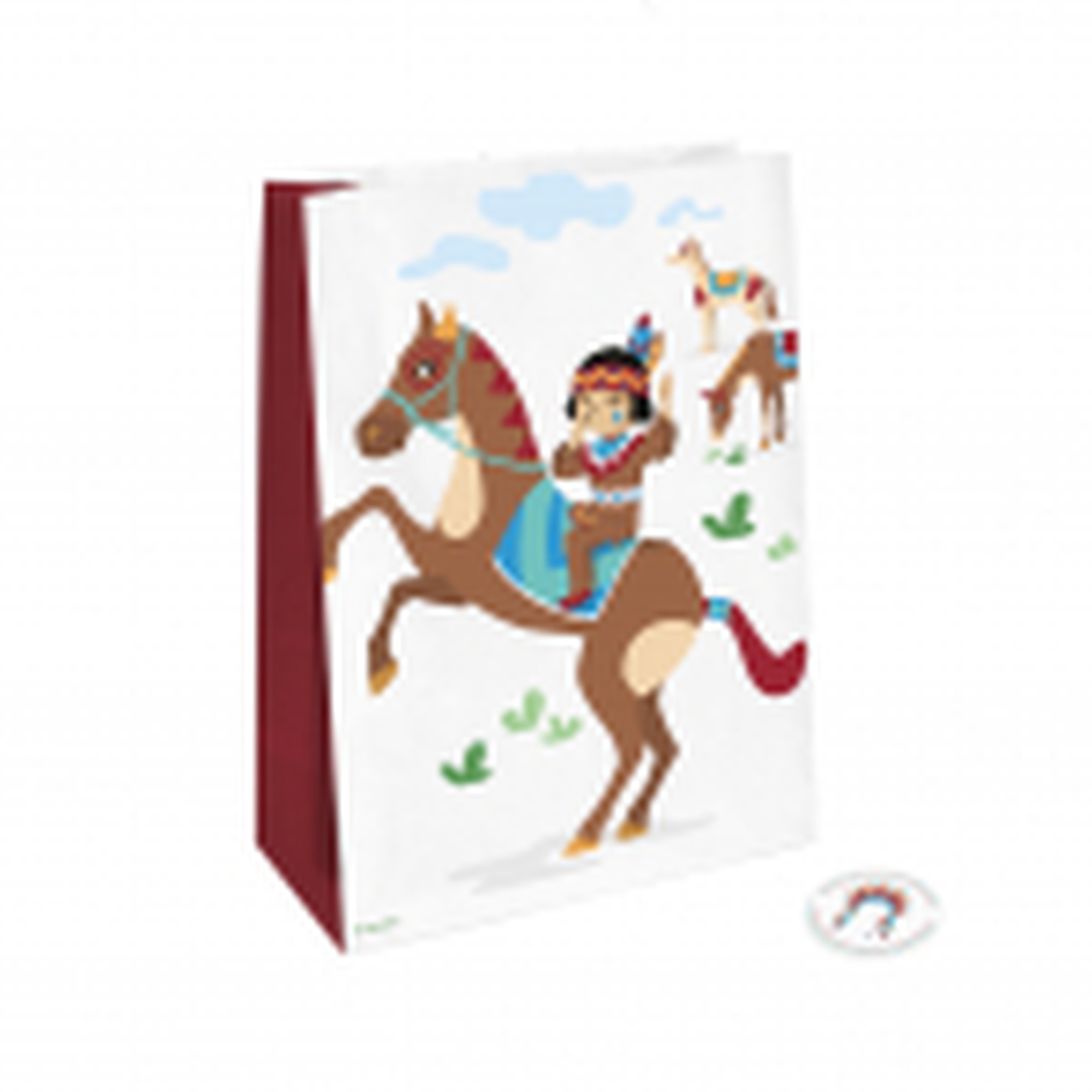 Westernparty – 4 Geschenktüten aus Papier mit Cowboy & Pferd Motiv Westernparty – 4 Geschenktüten aus Papier mit Cowboy & Pferd Motiv