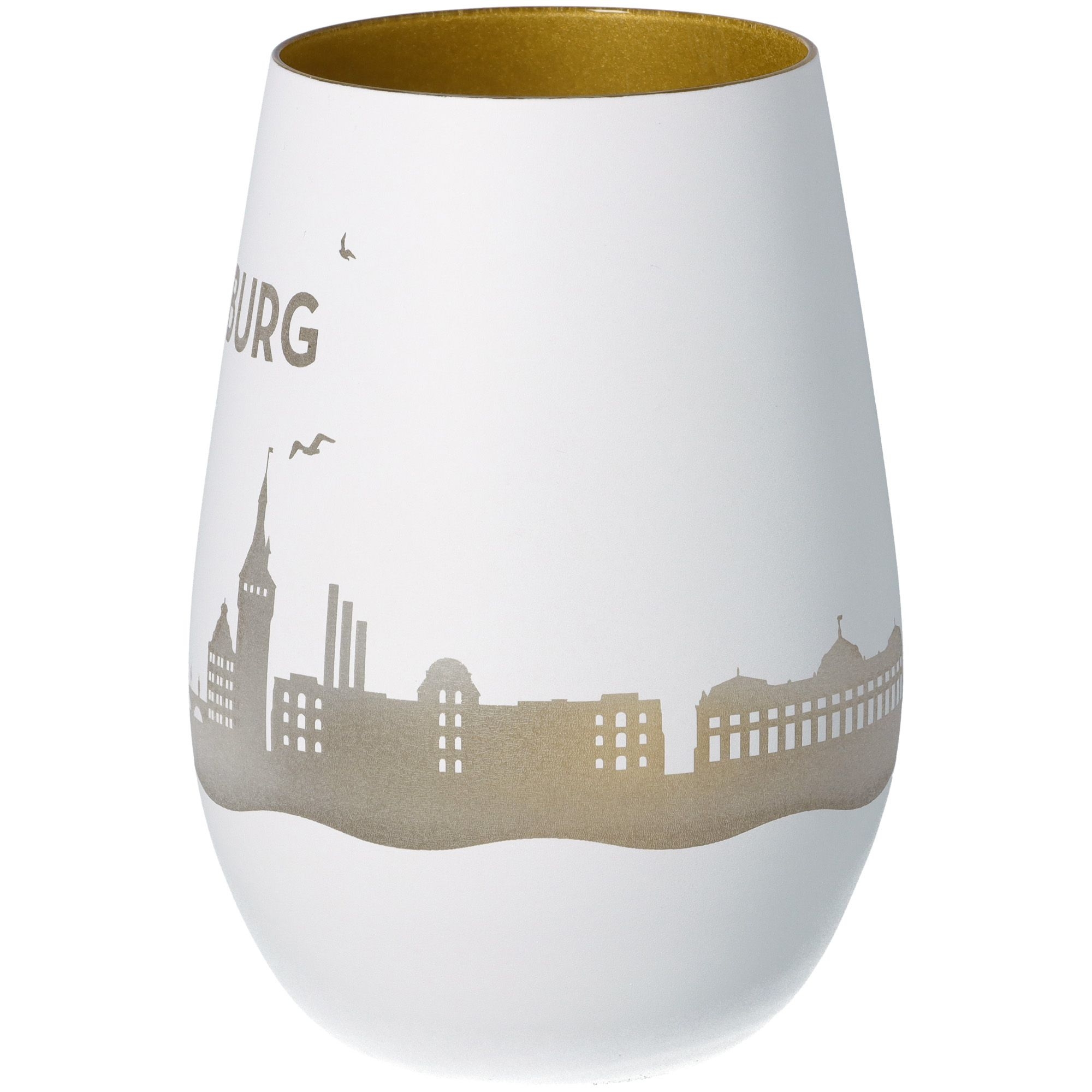 Windlicht Skyline Würzburg Weiß/Gold Windlicht Skyline Würzburg Weiß/Gold