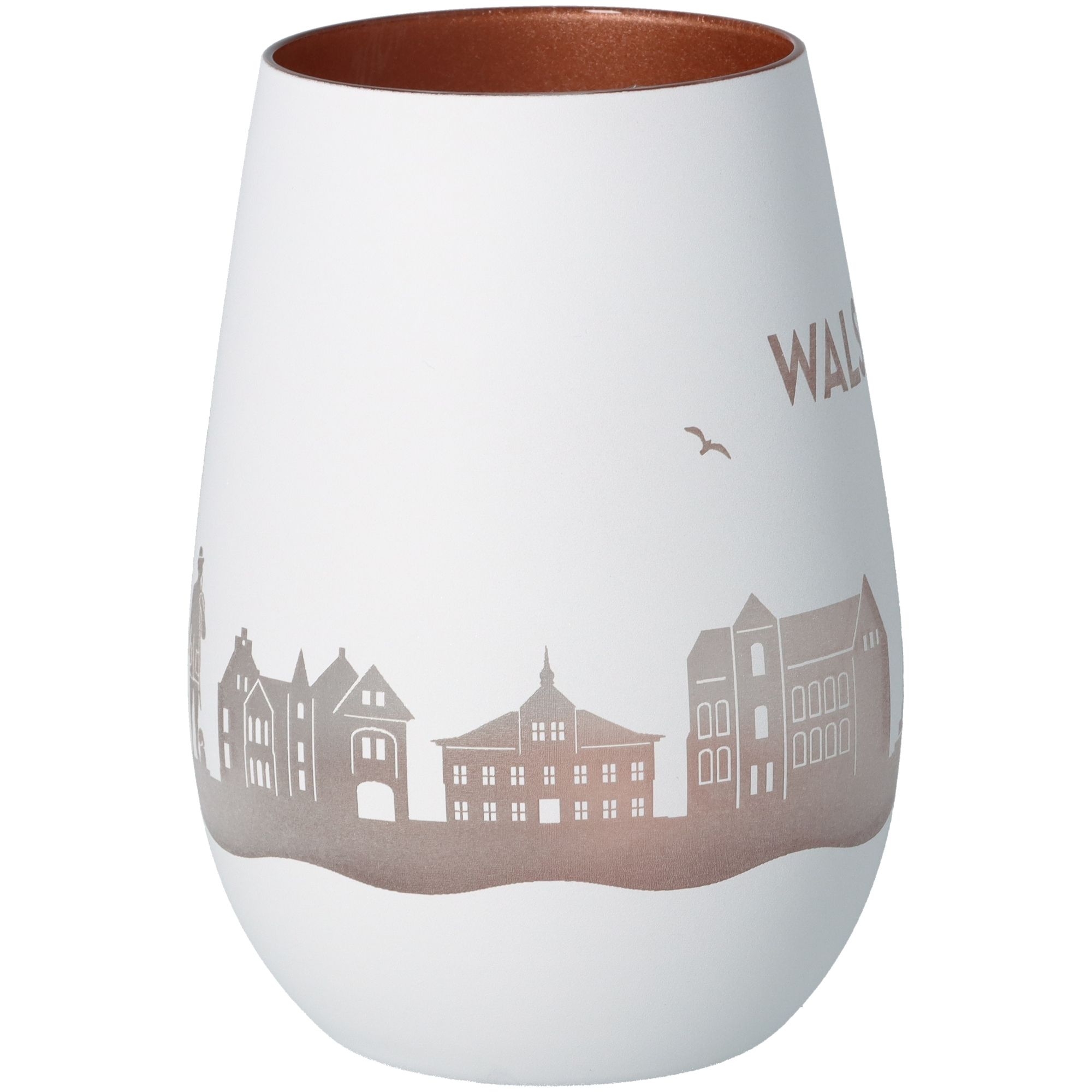 Windlicht Skyline Walsrode Weiß/Bronze Töpferei, Krug, Vase, Kunst, Porzellan