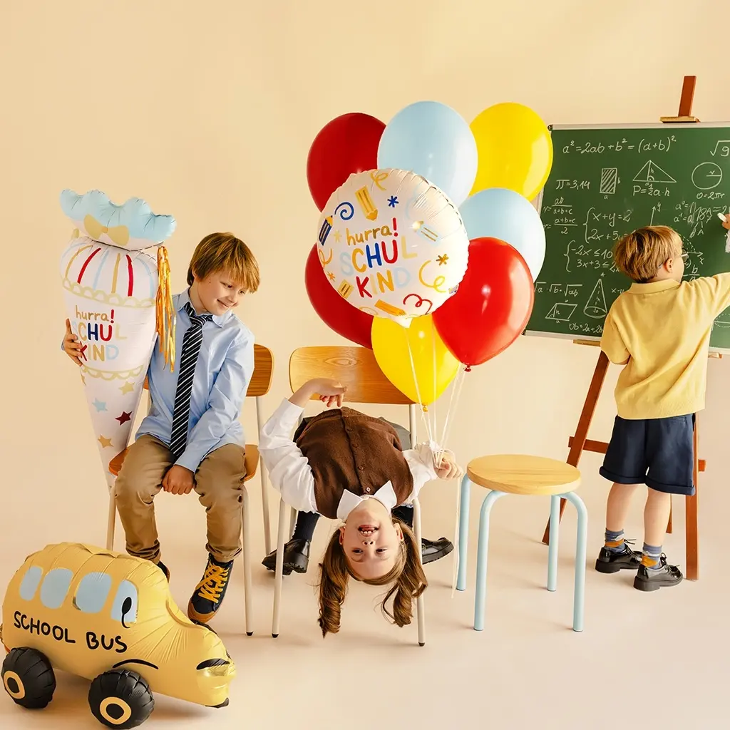 Folienballon "Schultüte Hurra Schulkind" 100 x 35cm