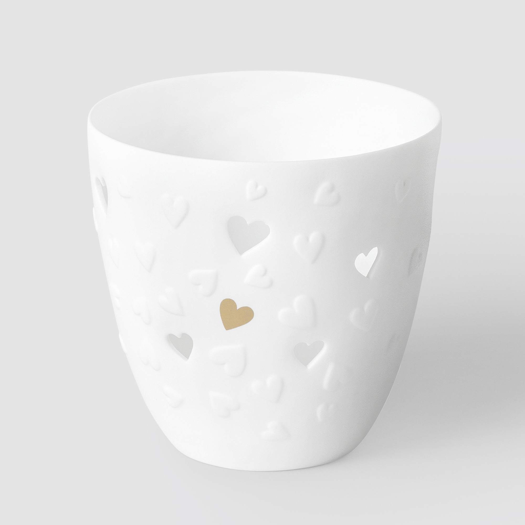 Räder Design - Poesielicht "Goldene Herzen" Porzellan, Töpferei, Schüssel, Suppenschüssel, Tasse