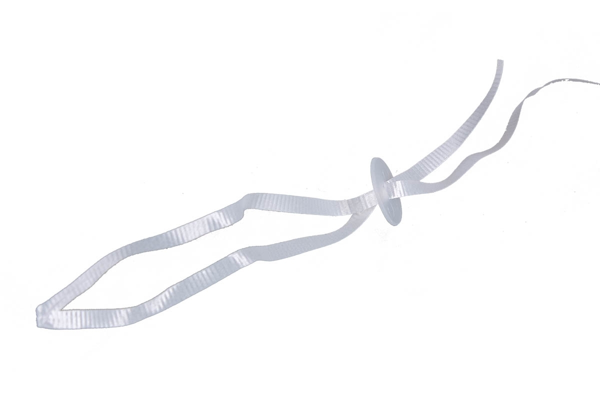 Ballonverschlüsse mit Band Weiß 100er Packung Ballonverschlüsse mit Band Weiß 100er Packung