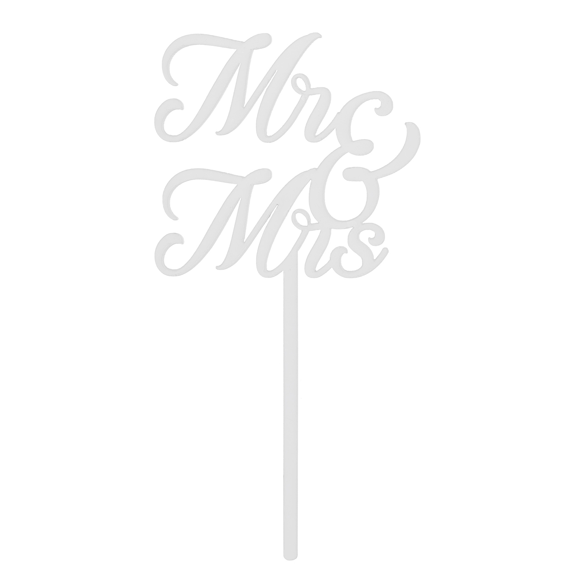 Cake Topper "Mr & Mrs" Weiß Mr&Mrs cake topper, Wedding cake topper, Weiße Silhouette, Holzstab, Deko-Accessoire