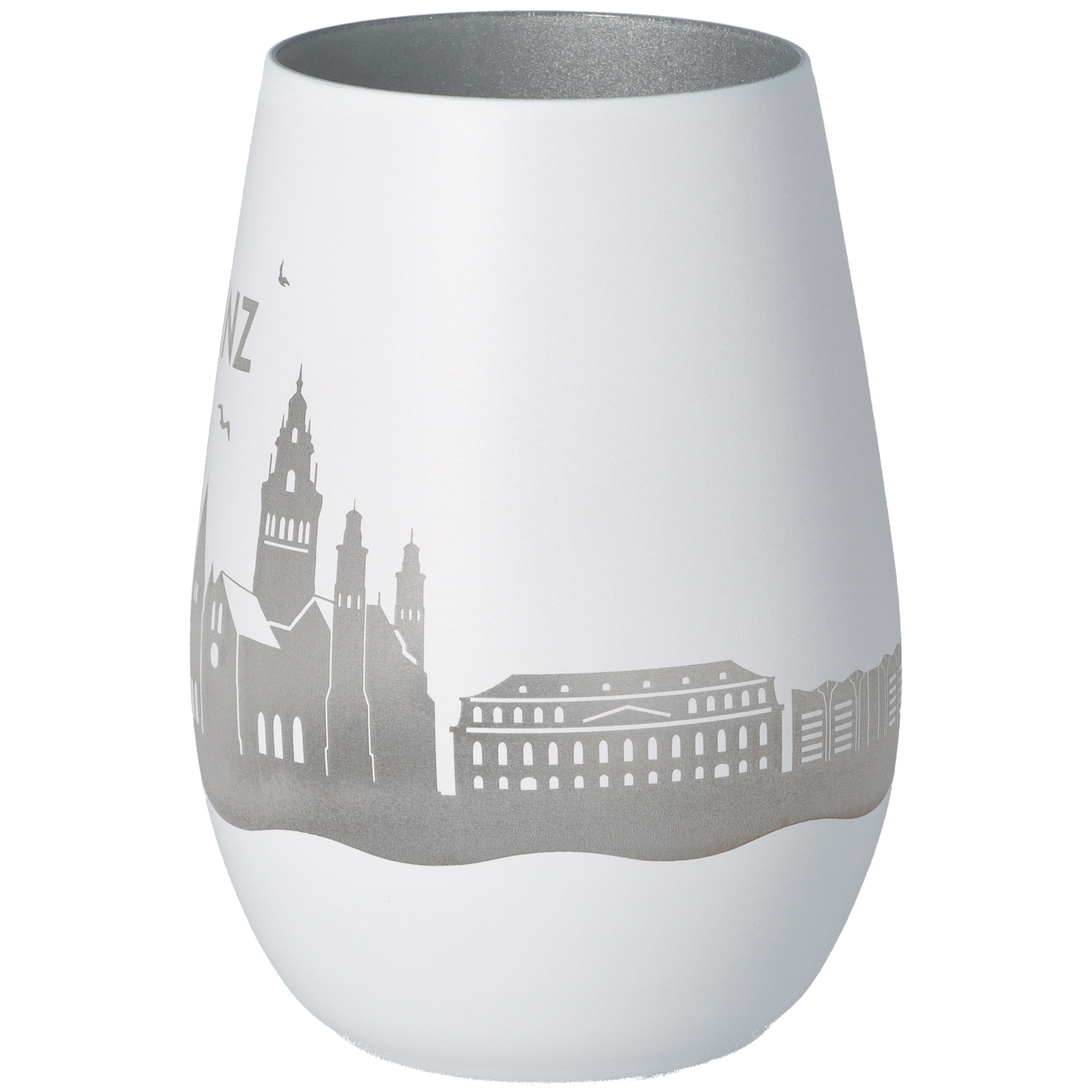 Windlicht Skyline Mainz Weiß/Silber Windlicht Skyline Mainz Weiß/Silber