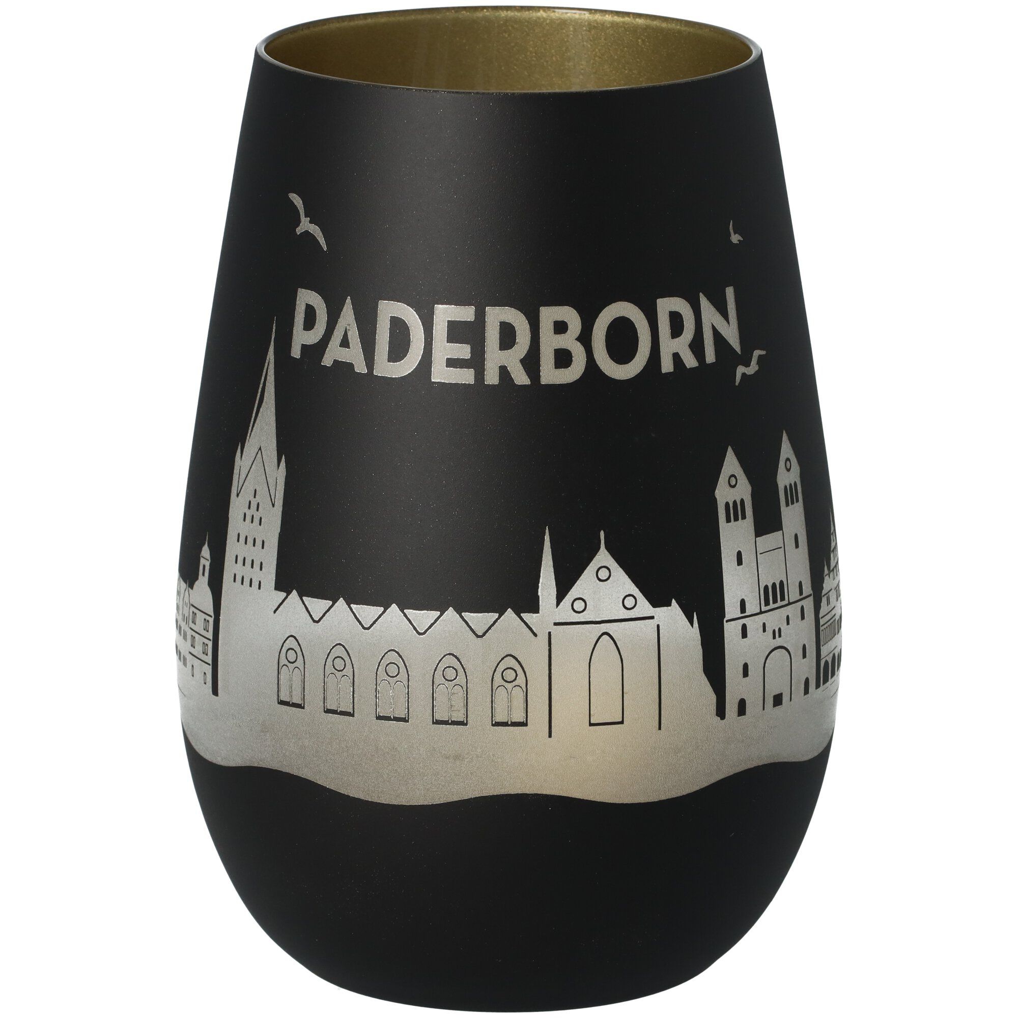 Windlicht Skyline Paderborn Schwarz/Gold Windlicht Skyline Paderborn Schwarz/Gold