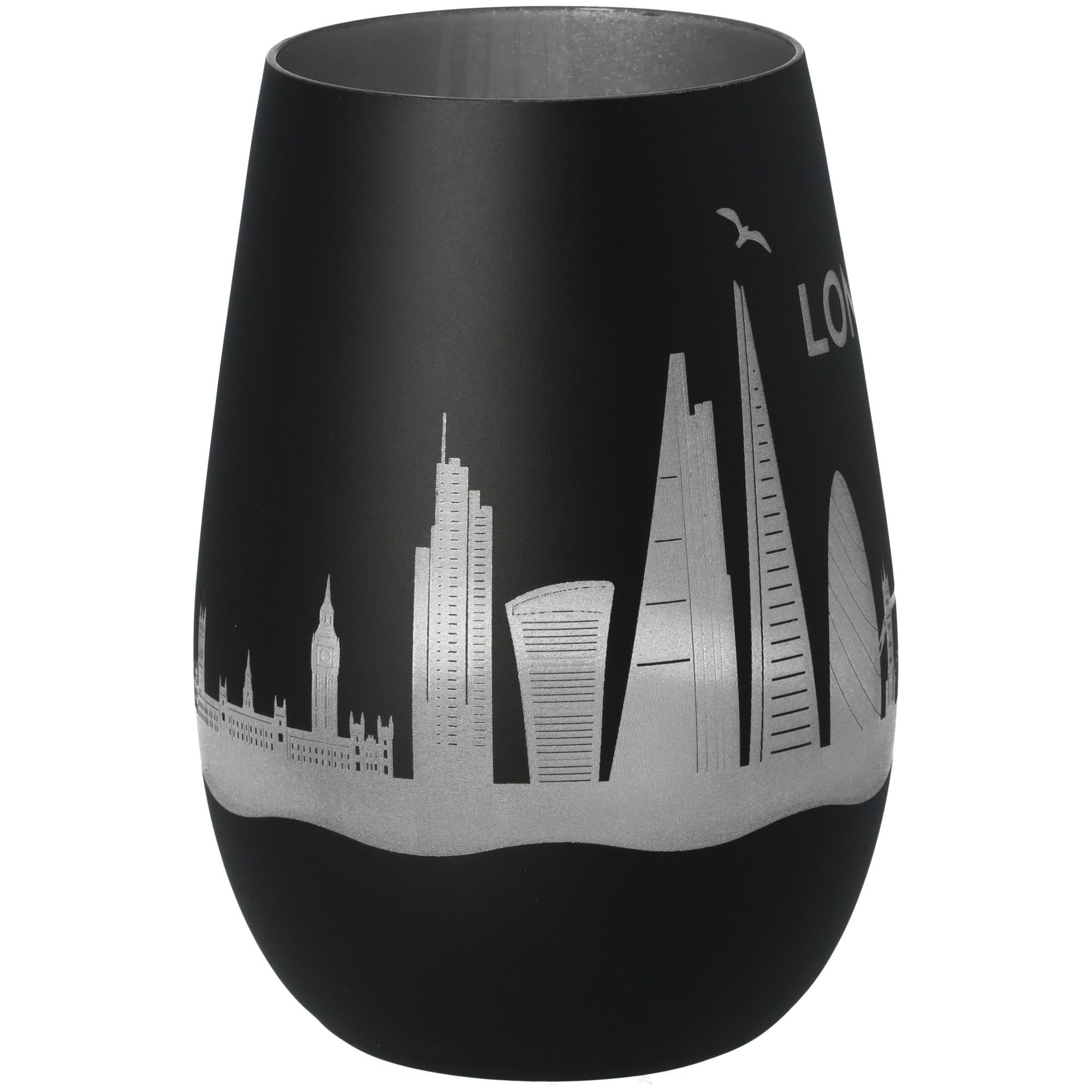 Windlicht Skyline London Schwarz/Silber Windlicht Skyline London Schwarz/Silber