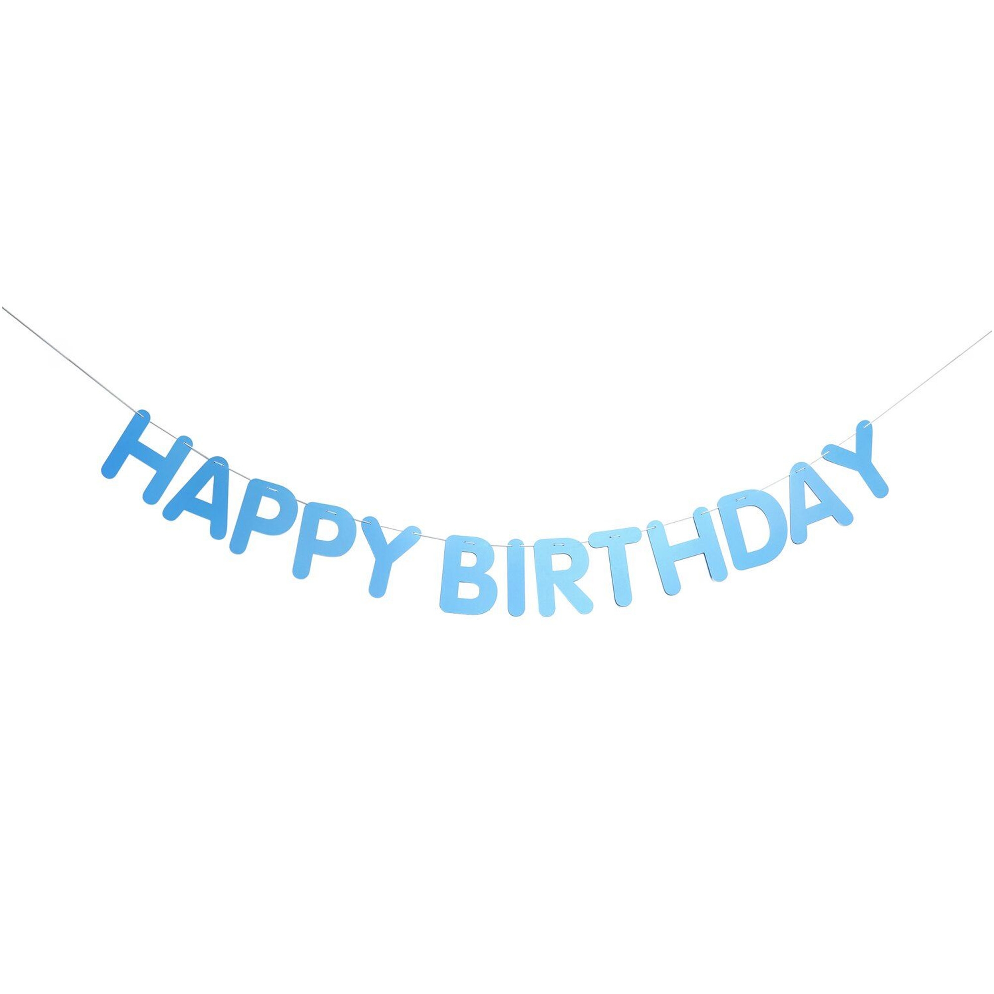 Girlande "Happy Birthday" Blau