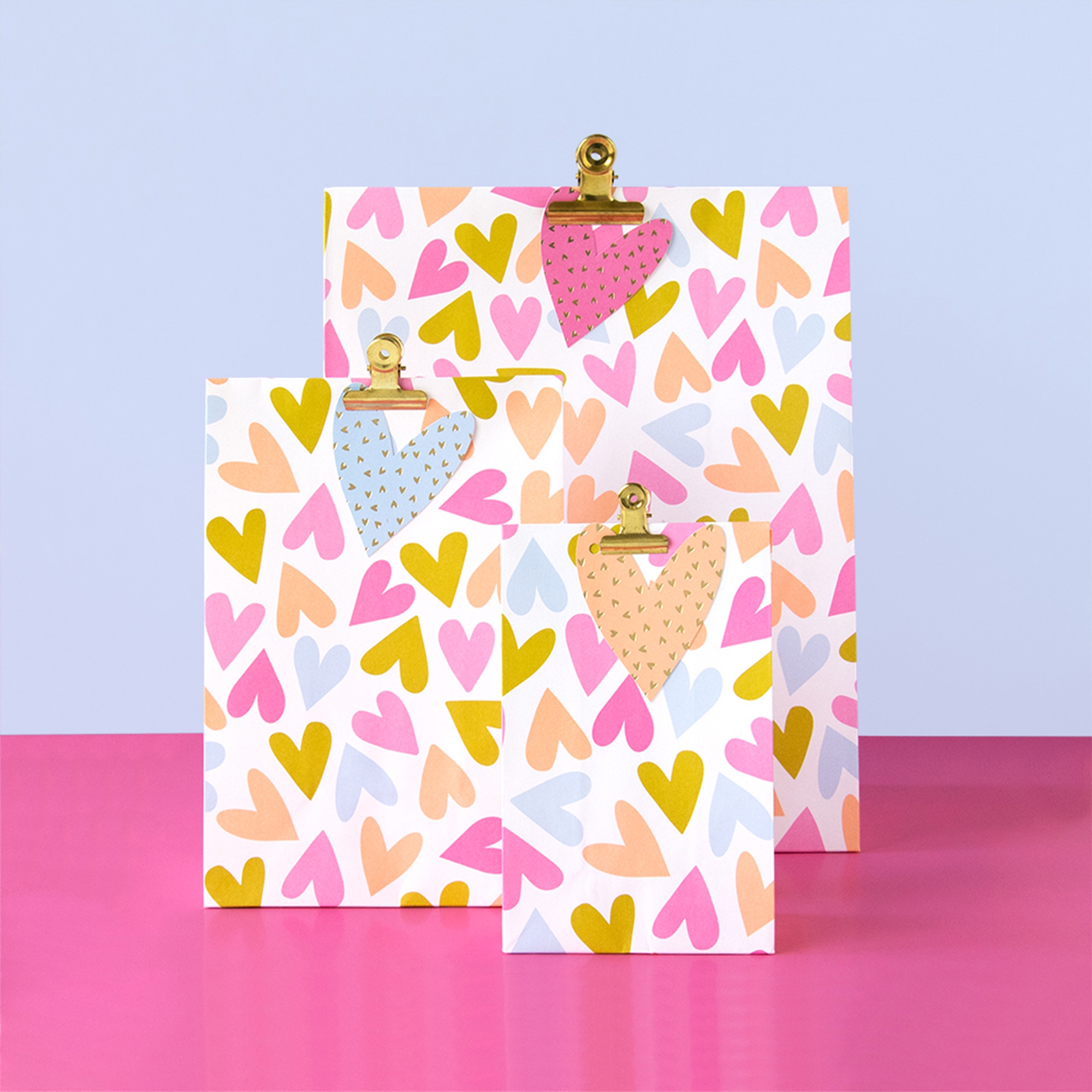 Blockbodenbeutel S "Hearts" Blockbodenbeutel S "Hearts"