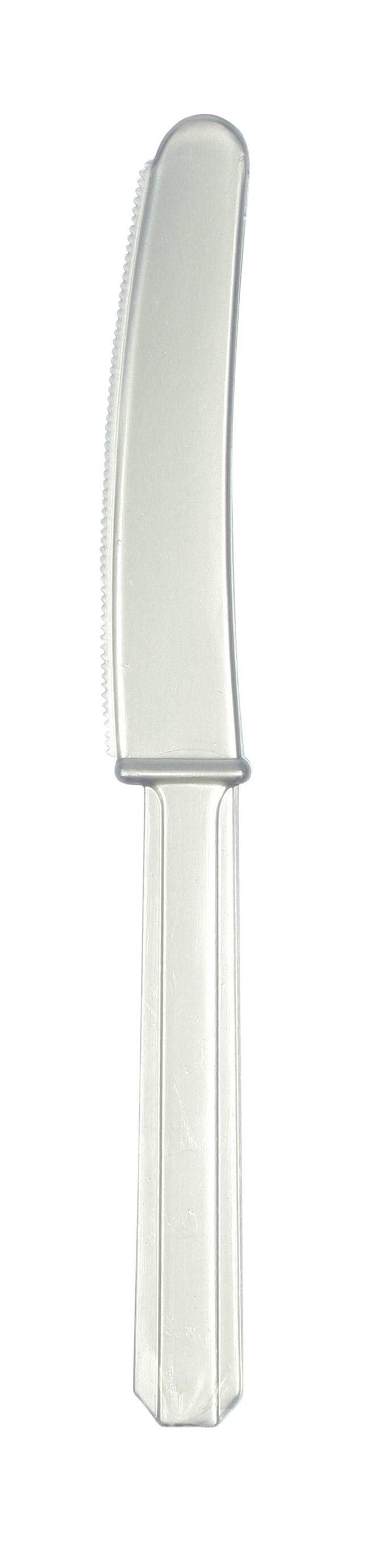 Silber - 10 Plastikmesser Silber - 10 Plastikmesser