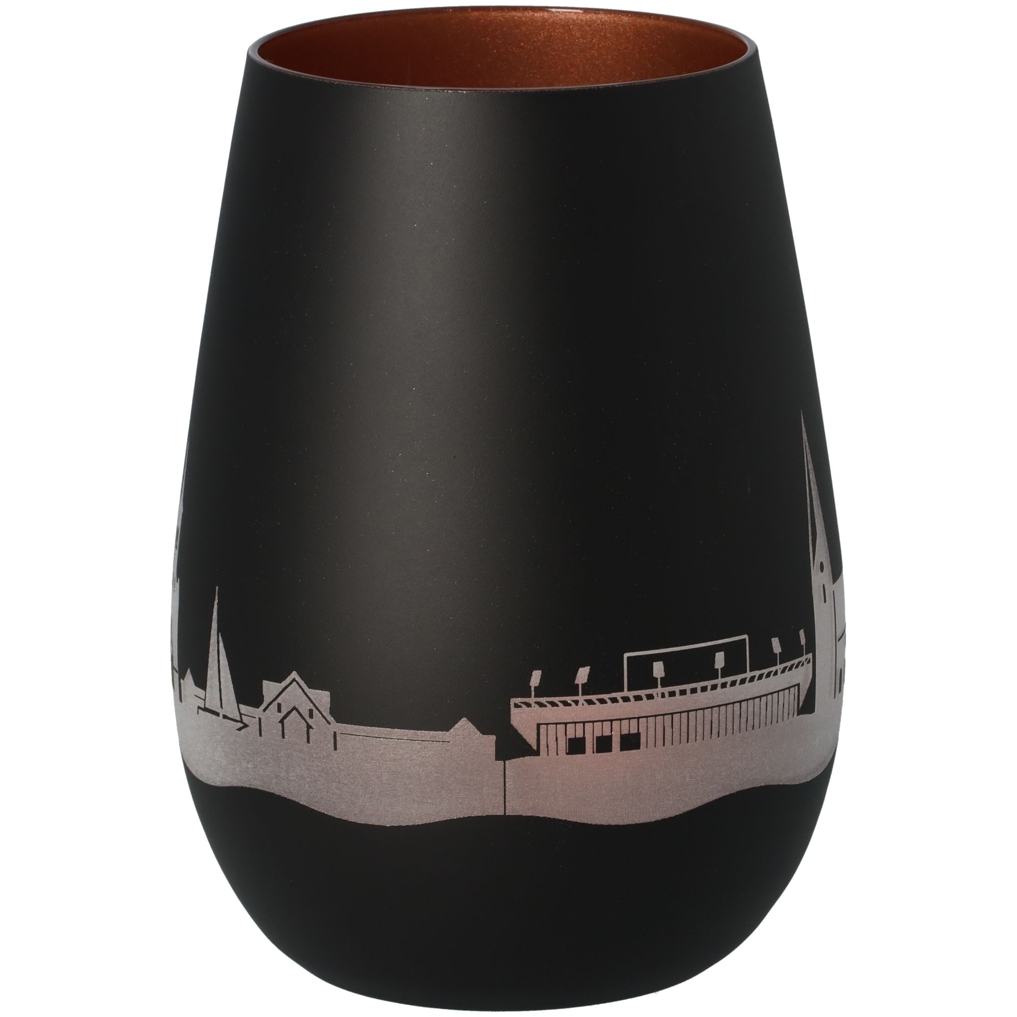 Windlicht Skyline Eutin Schwarz/Bronze Krug, Töpferei, Vase