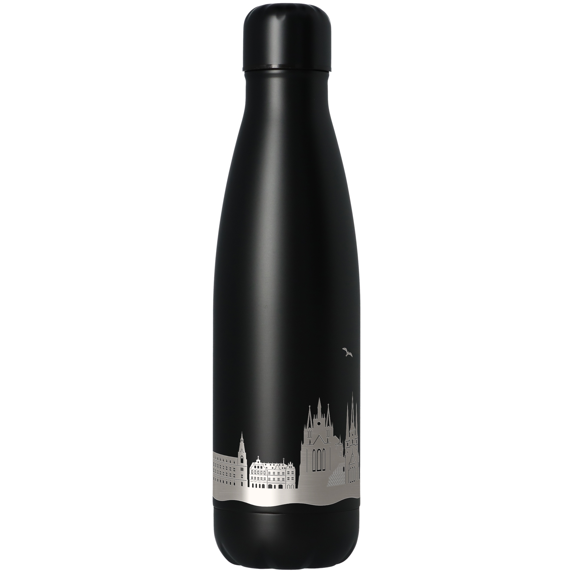 9dca689c4edc1f903c86d109b3b7583d69f90a74 Trinkflasche Skyline Erfurt Schwarz 500ml