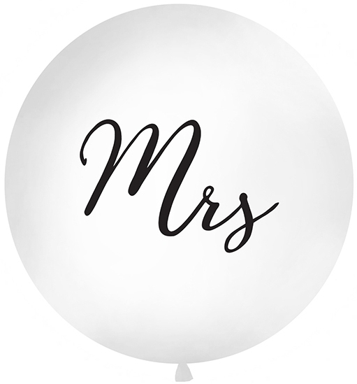 Latexballoon Gigant Mrs. White Ø 100cm Latexballoon Gigant Mrs. White Ø 100cm