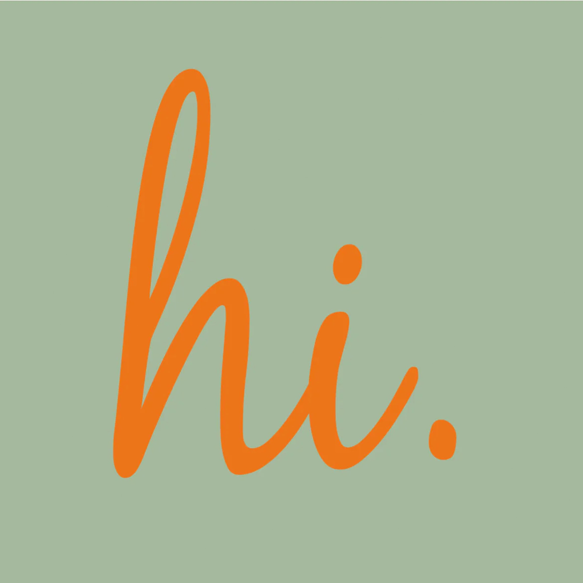 20 Cocktailservietten "Hi" Handschrift, Text