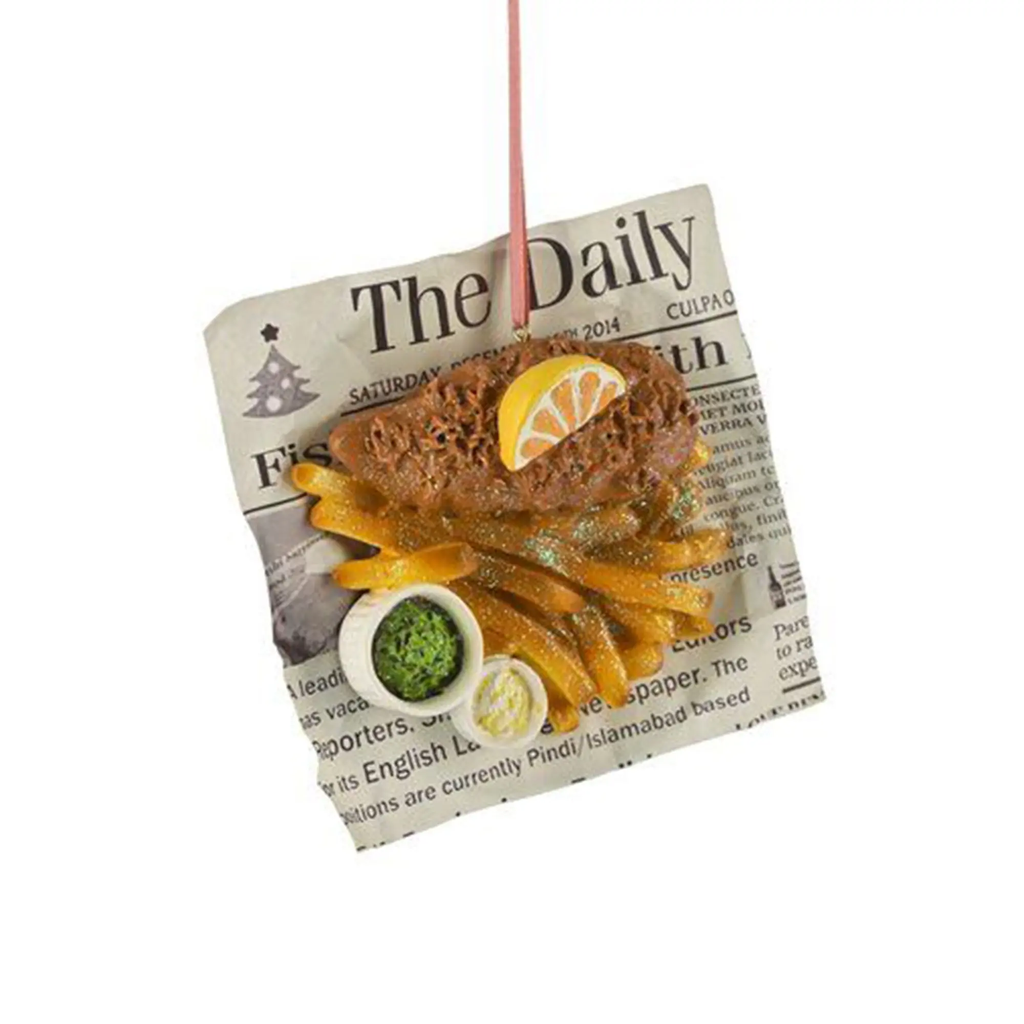 Weihnachtskugel  "Fish & Chips"