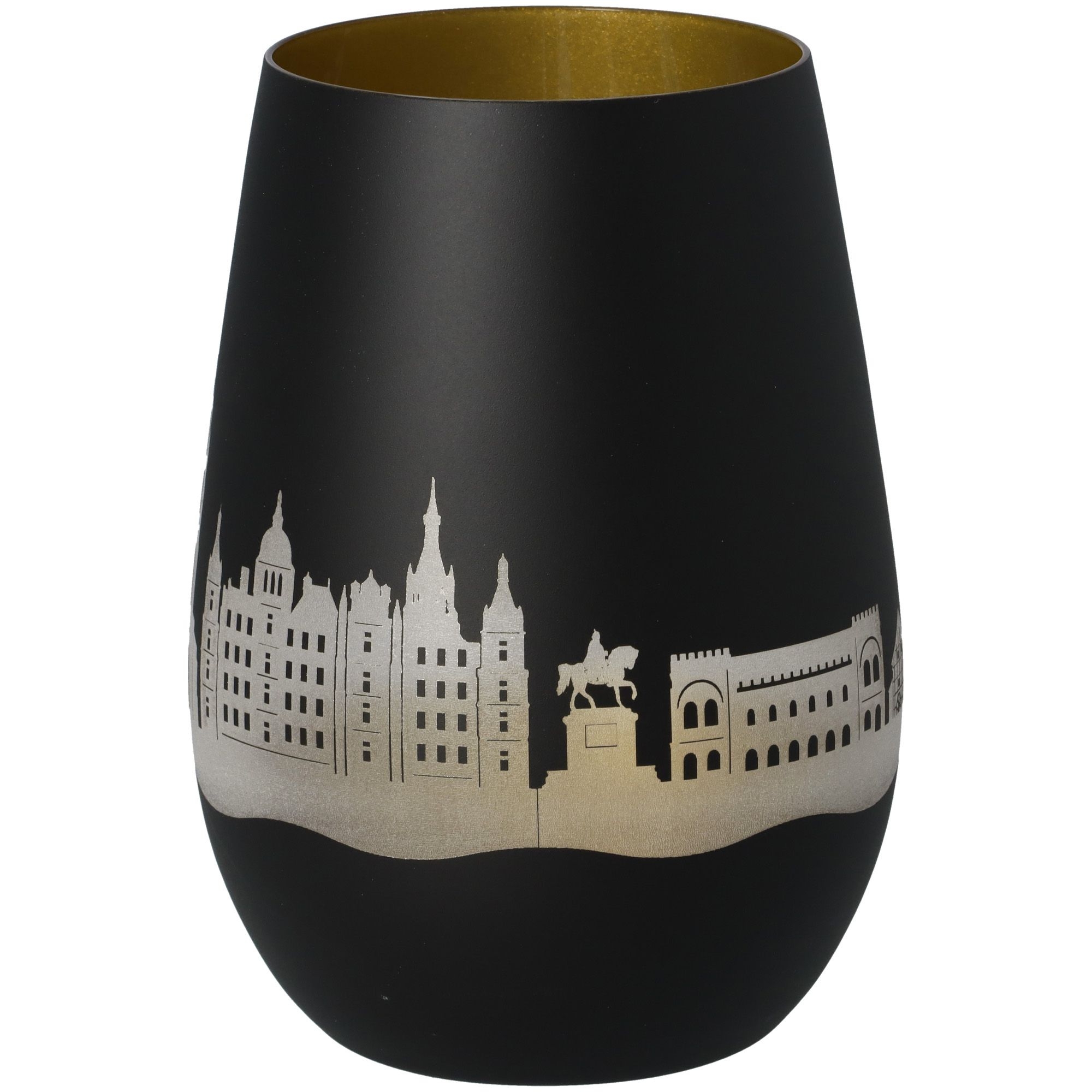 Windlicht Skyline Schwerin Schwarz/Gold Windlicht Skyline Schwerin Schwarz/Gold
