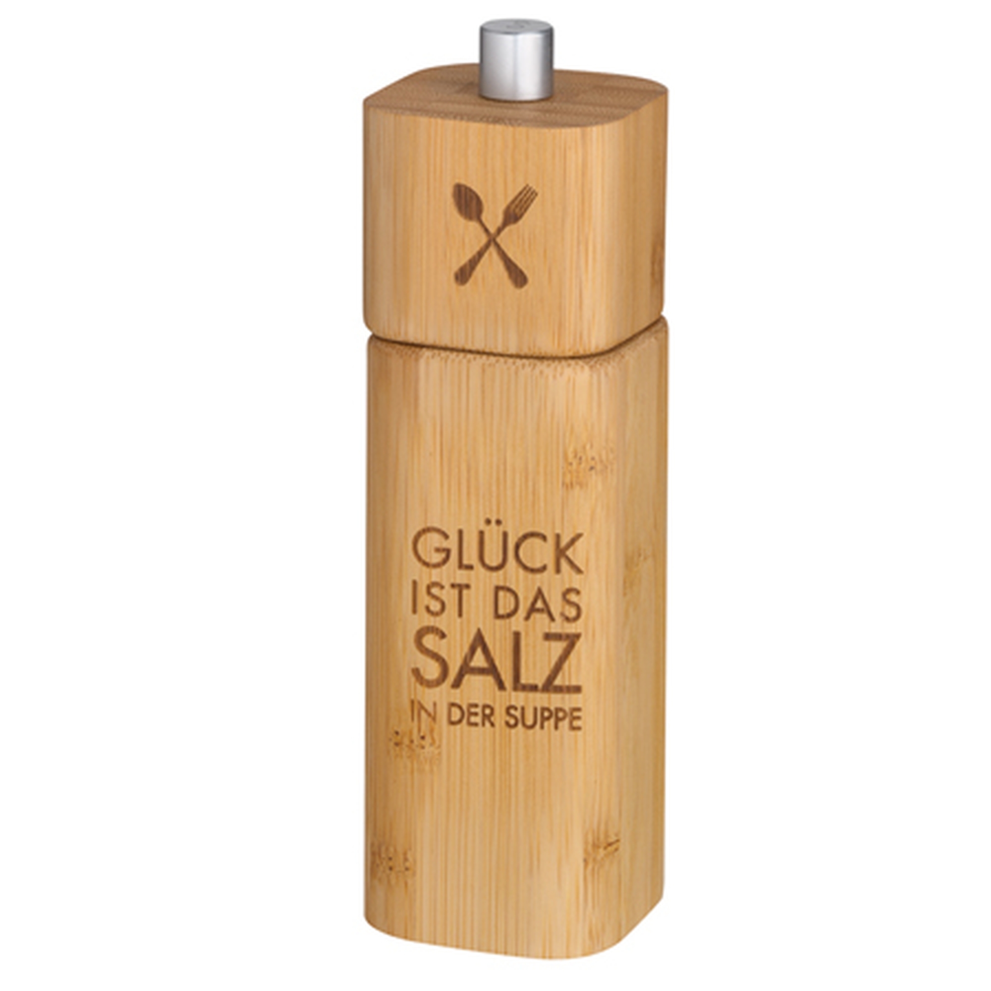 Räder Design - Salzmühle "Glück ist das Salz in der Suppe"