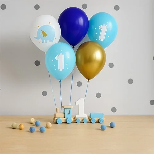 Ballons, Geburtstag, 1. Geburtstag, Kinderdeko, Holzspielzeug