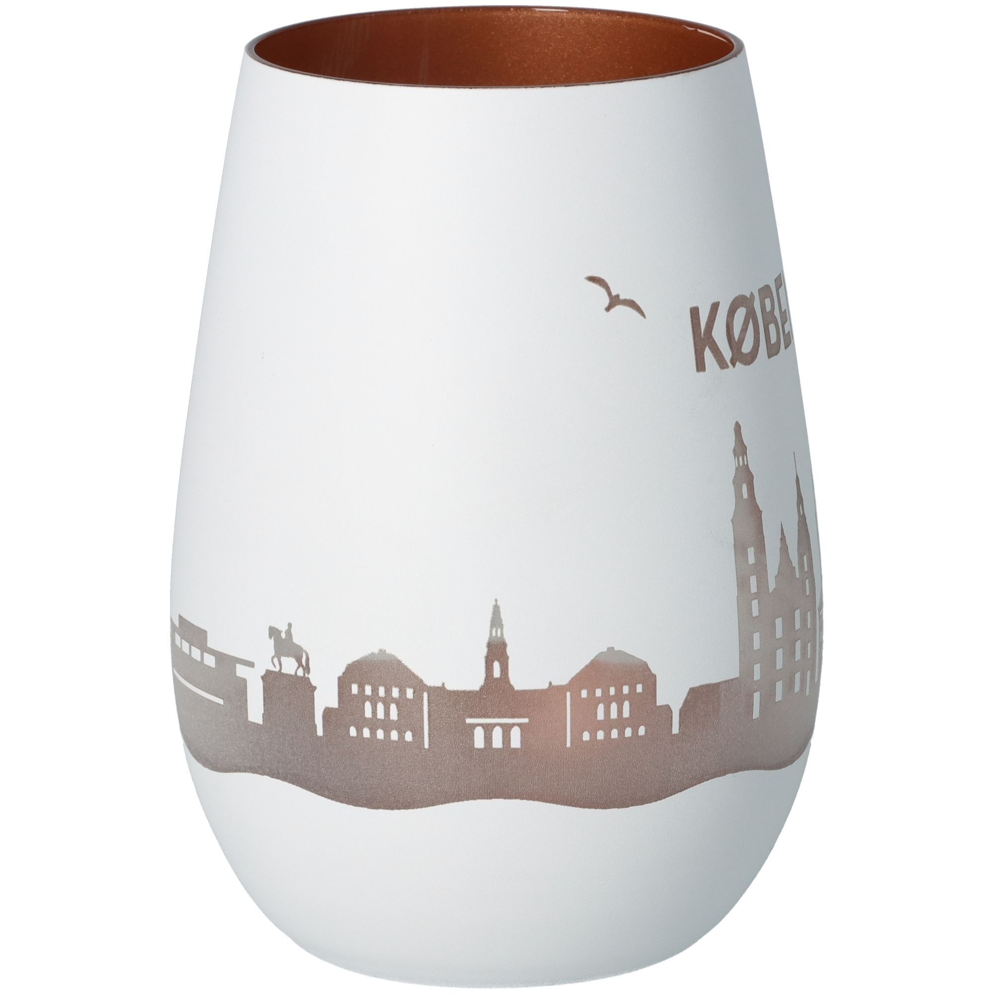 Windlicht Skyline Kopenhagen Weiß/Bronze Töpferei, Krug, Vase, Porzellan, Tasse