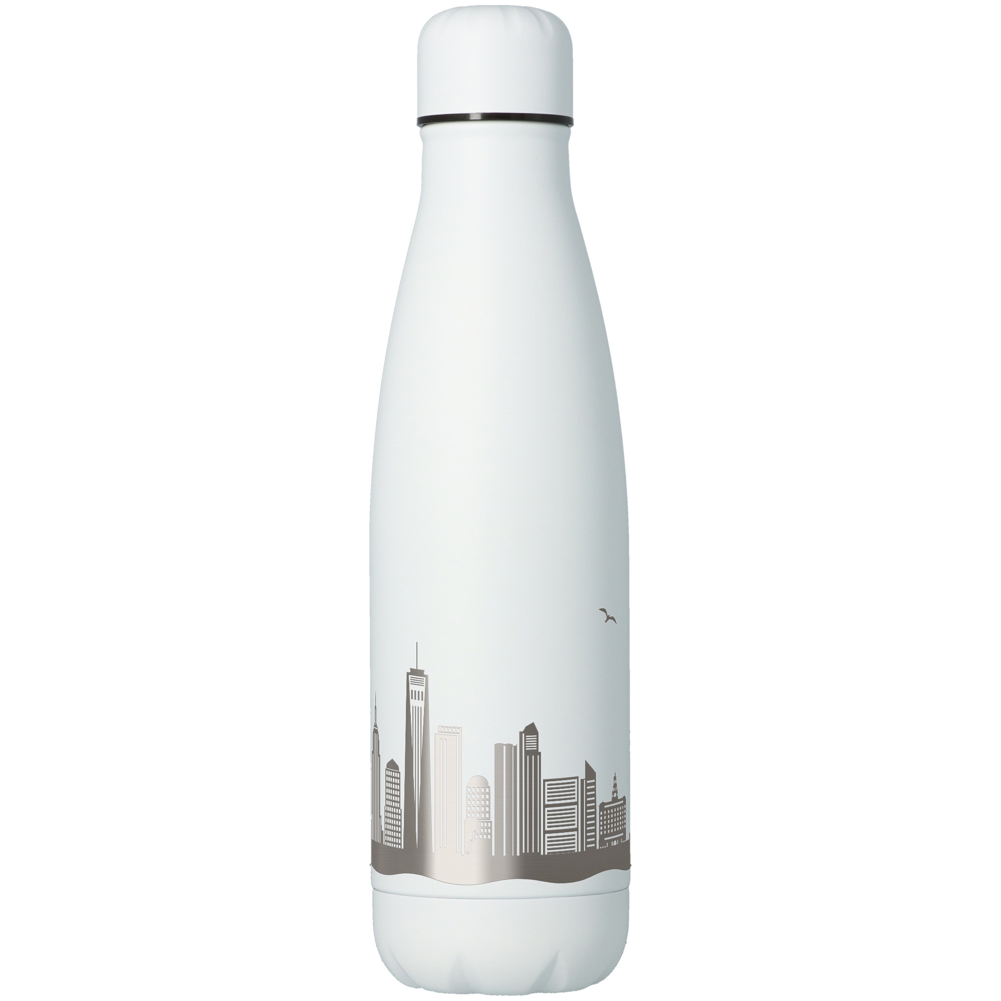 0ce690e025549d0e778492c28be1db8ff4535c25 Trinkflasche Skyline New York Weiß 500ml