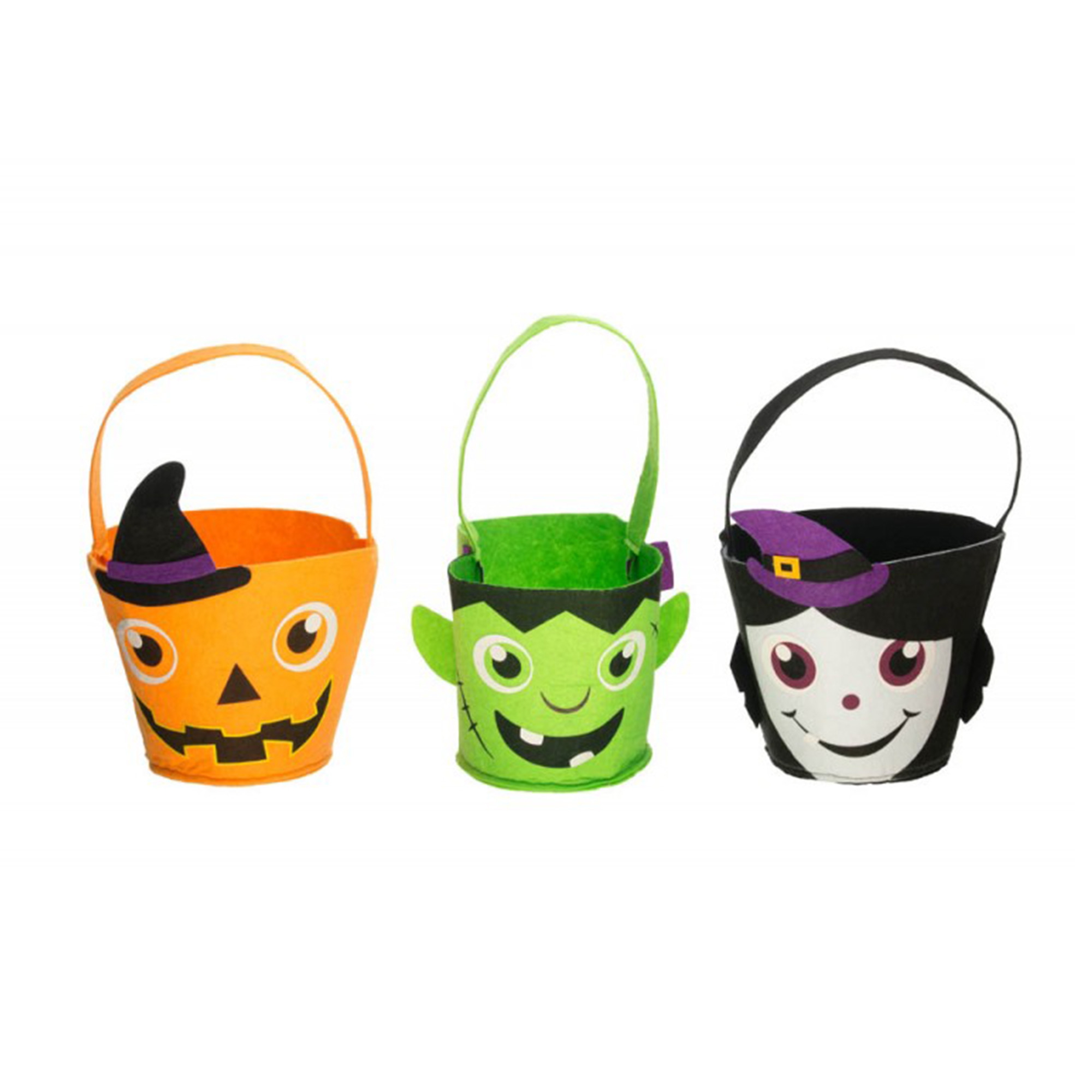 Filztasche für Trick or Treat "Hexe, Kürbis, Monster"