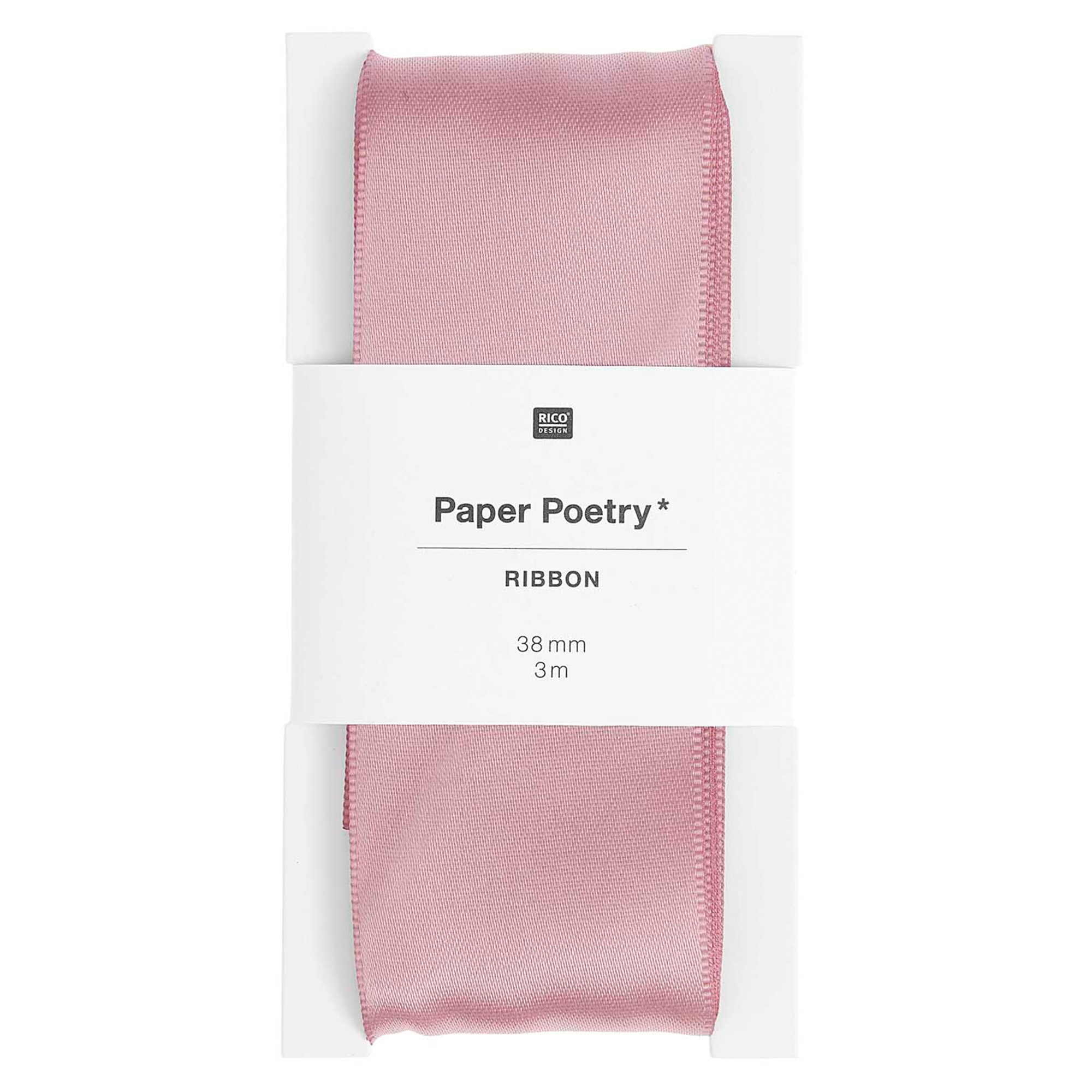 Satinband, Rosa Mauve 38mm / 3m Satinband, Rosa Mauve 38mm / 3m