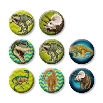 Dinosaurier - 8 Minibuttons Dinosaurier - 8 Minibuttons