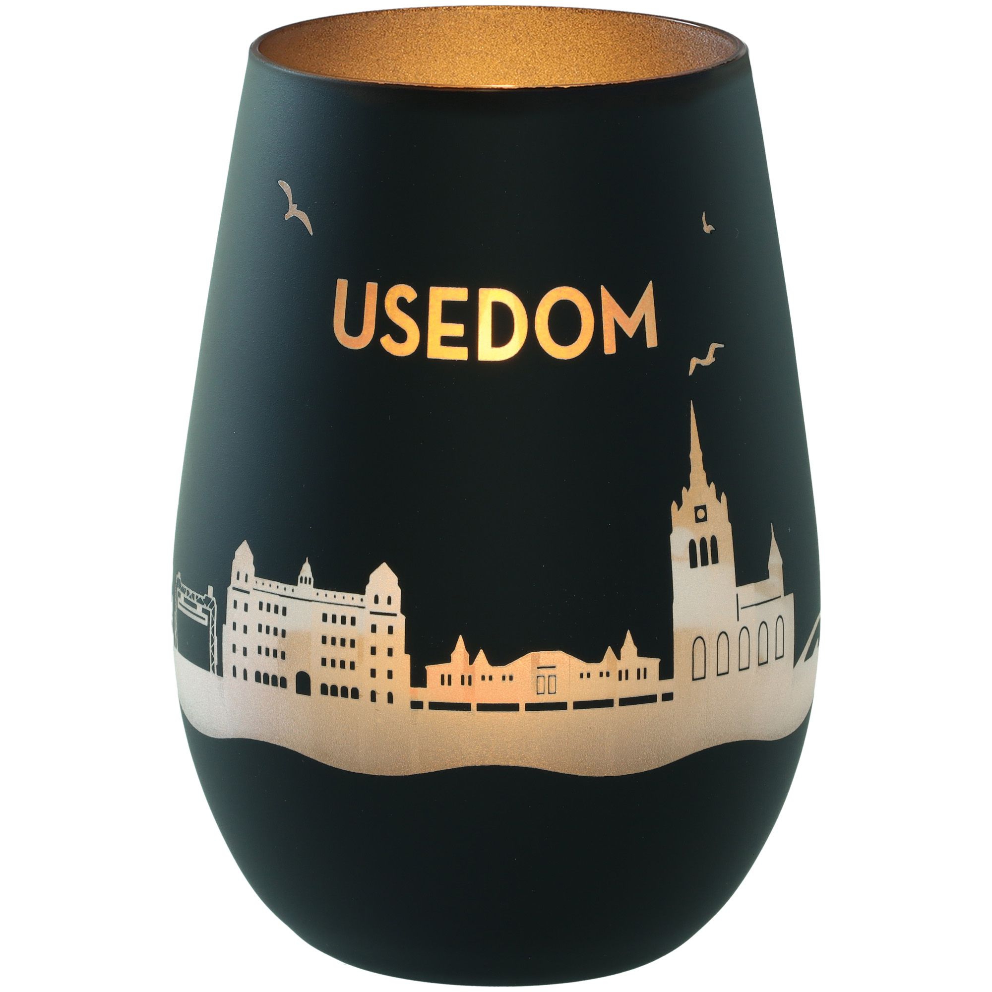 Windlicht Skyline Usedom Schwarz/Silber Windlicht Skyline Usedom Schwarz/Silber