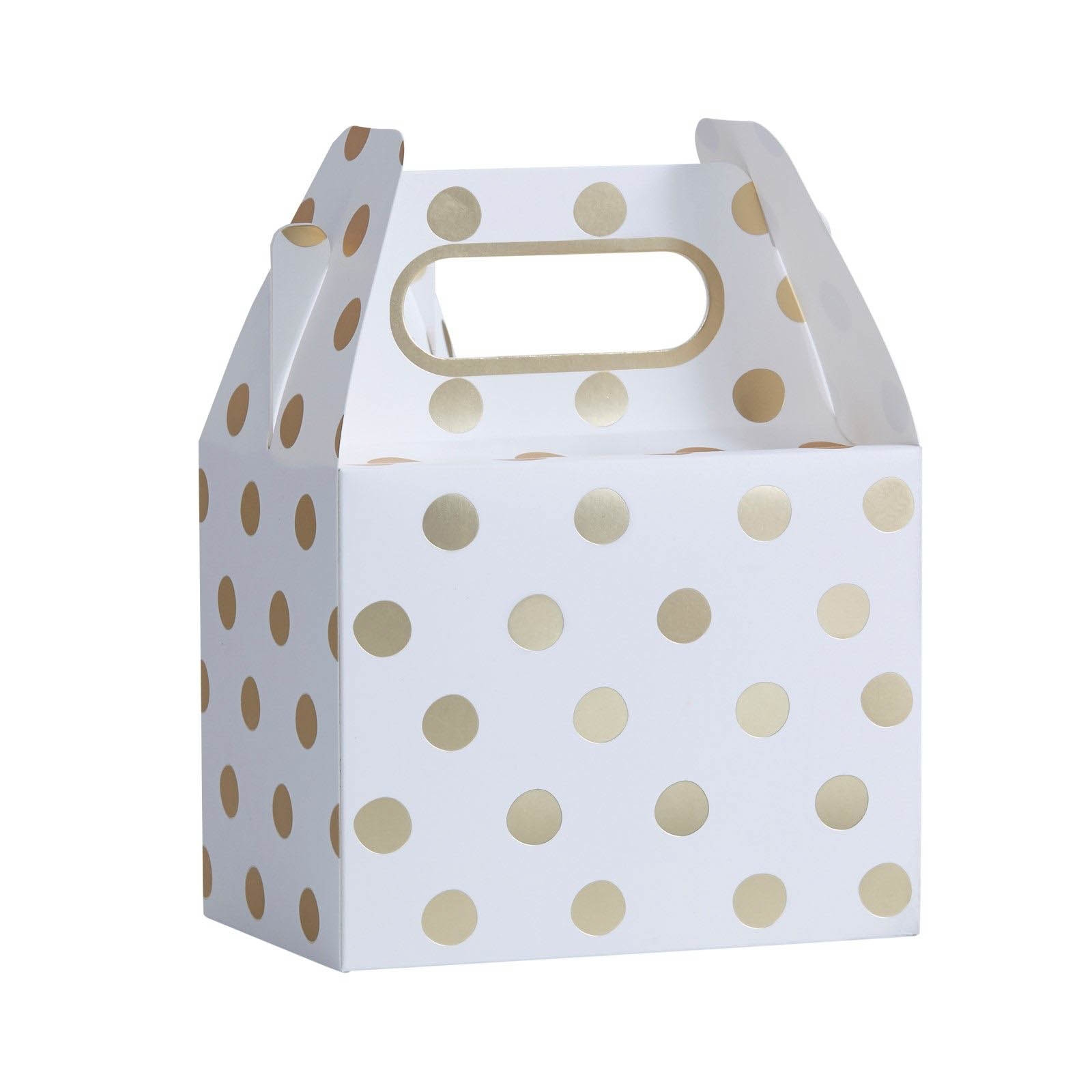 Pick and Mix - 5 Party Boxen Polka Dots Gold
