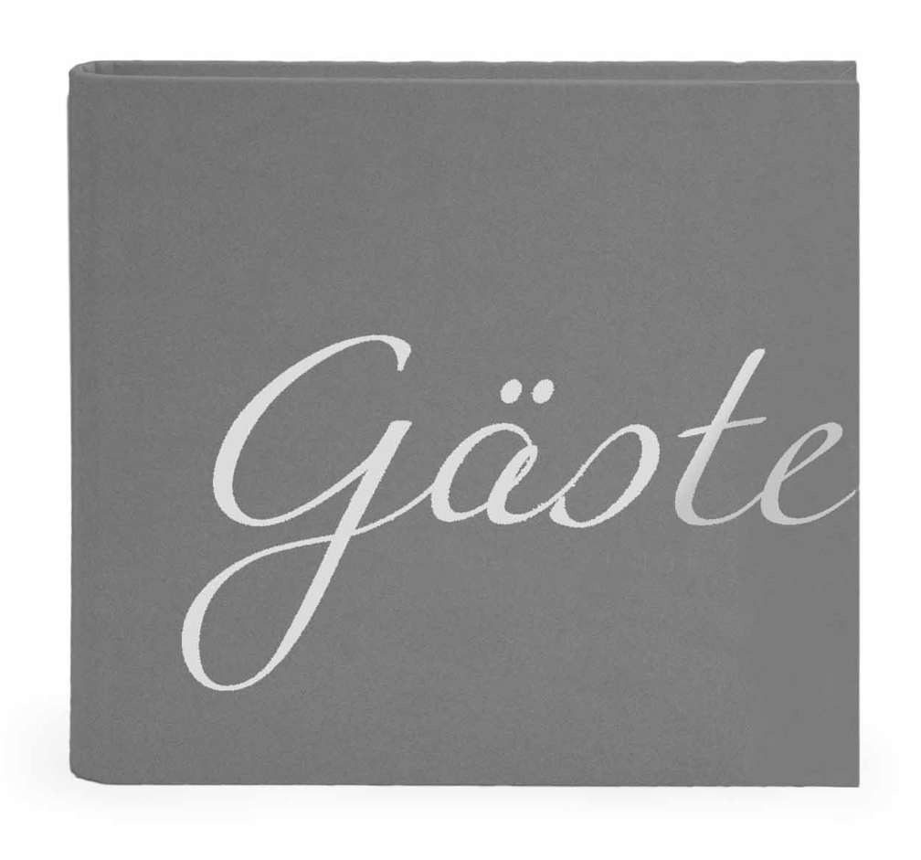 Spiral-Gästebuch "Gäste" Grau