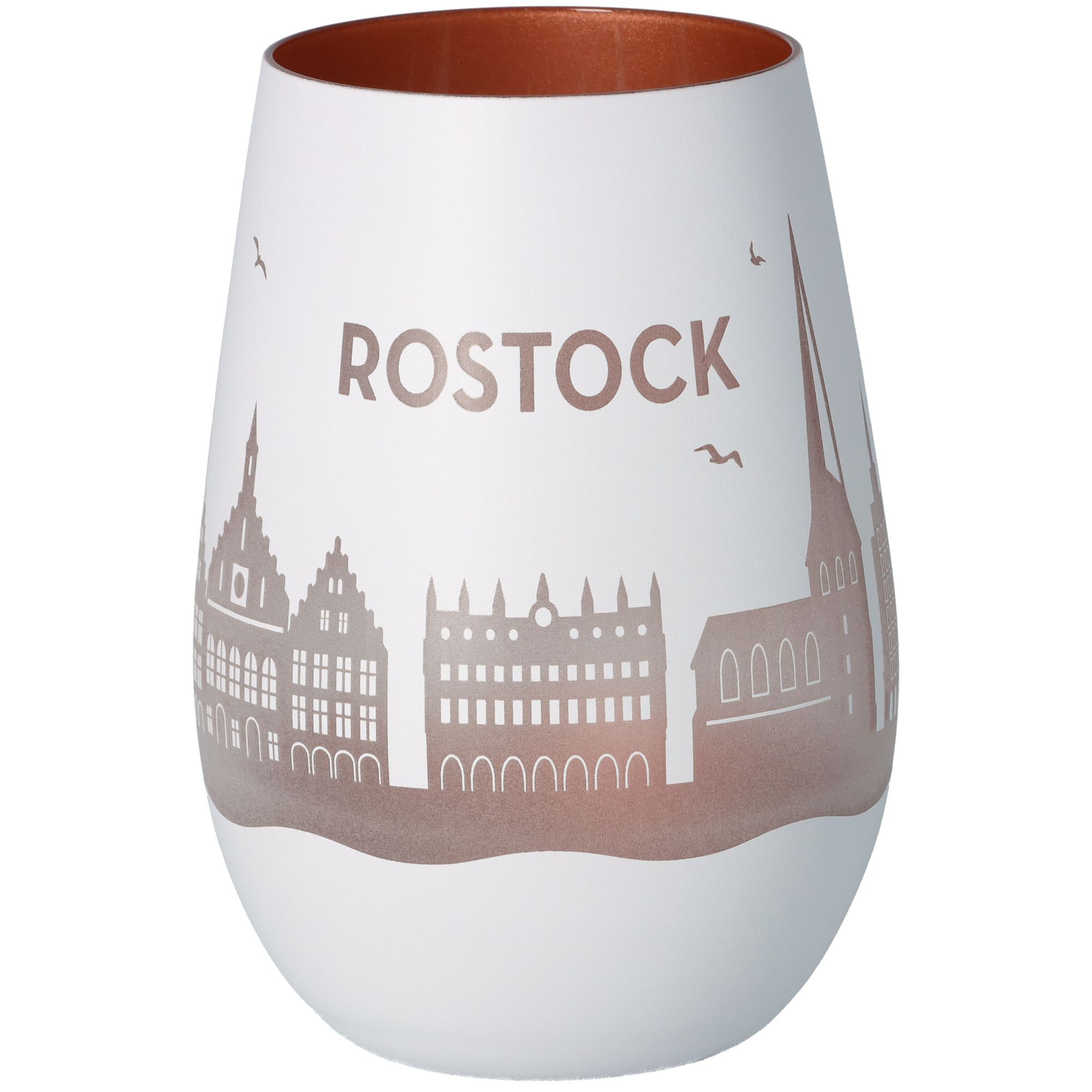 Windlicht Skyline Rostock Weiß/Bronze Windlicht Skyline Rostock Weiß/Bronze