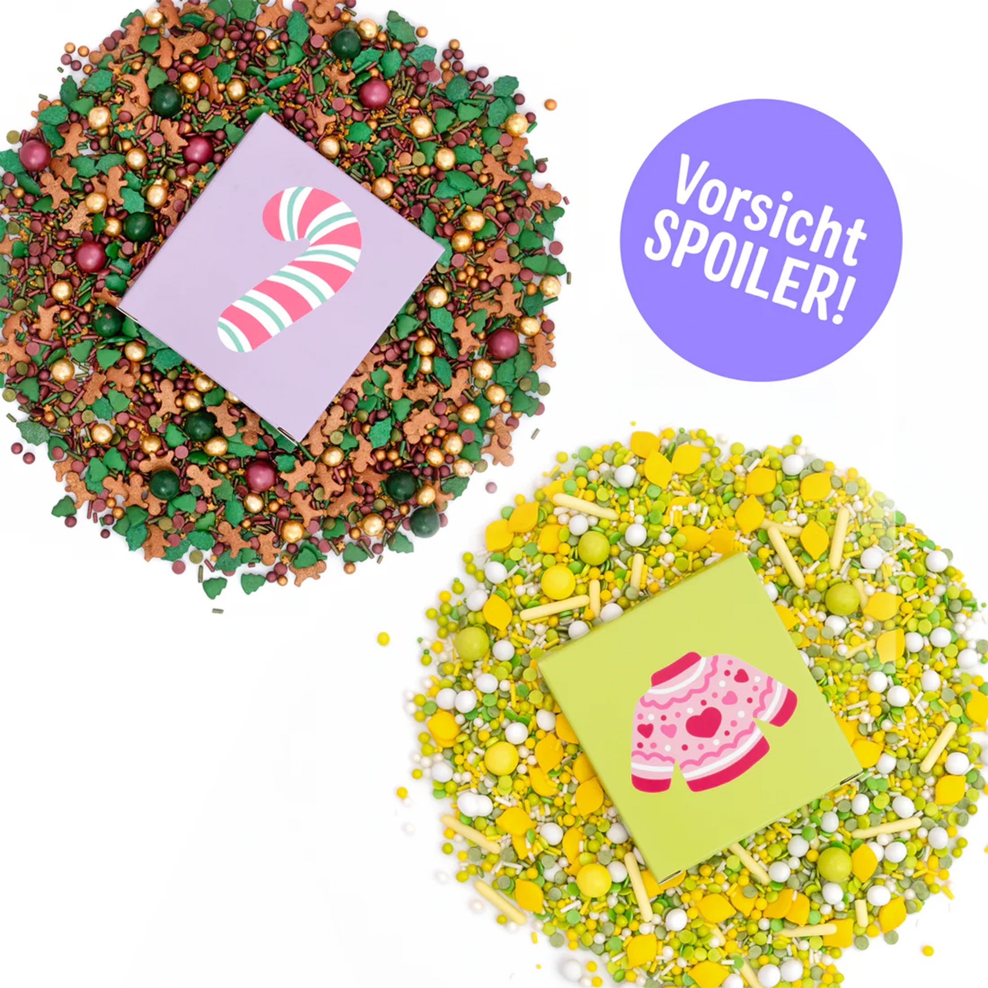 Super Streusel kleiner Adventskalender Streusel, Schmuck, Halskette, Visitenkarte, Text