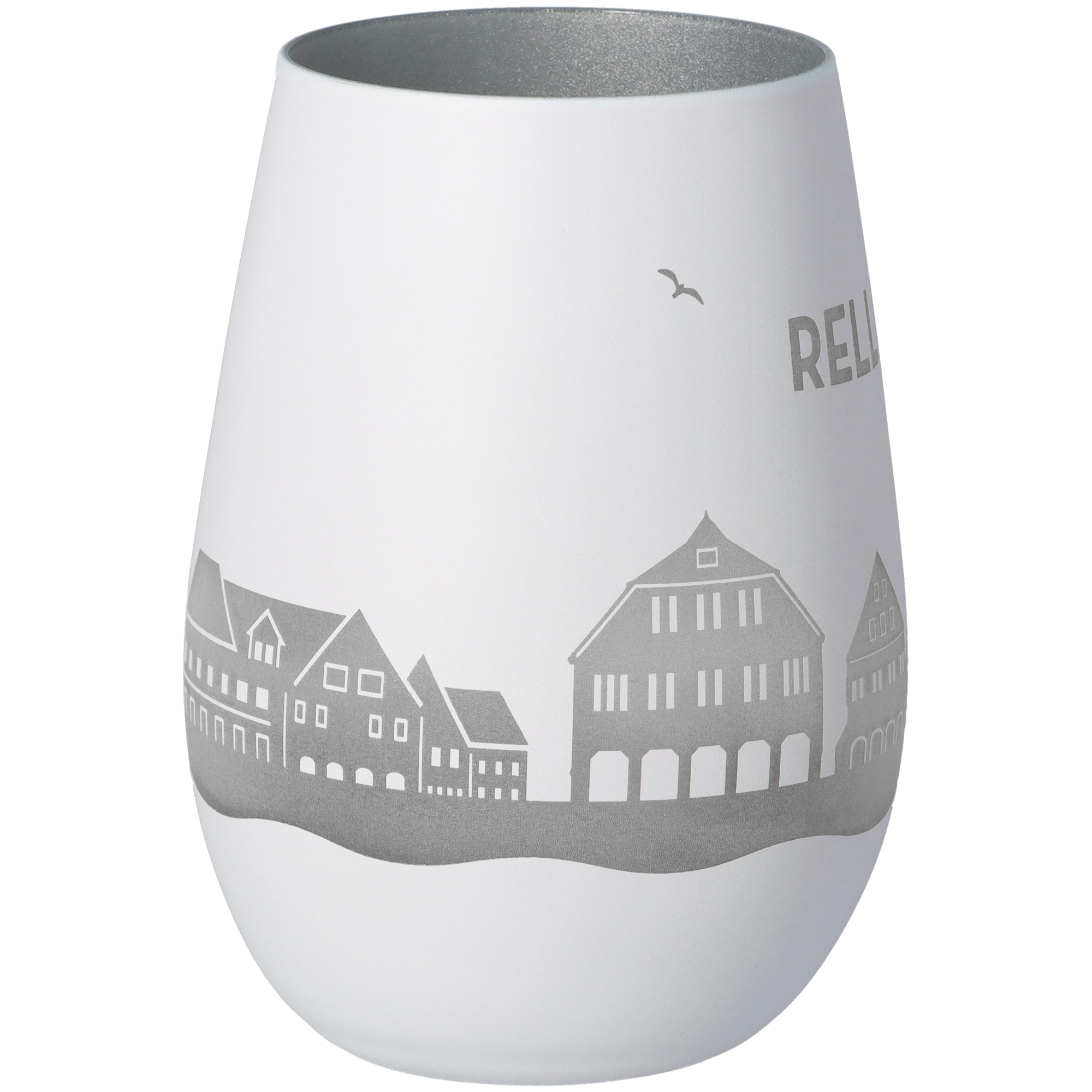 Windlicht Skyline Rellingen Weiß/Silber Windlicht Skyline Rellingen Weiß/Silber