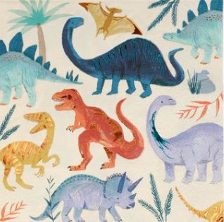 Meri Meri - 16 Servietten "Königreich der Dinosaurier" Meri Meri - 16 Servietten "Königreich der Dinosaurier"