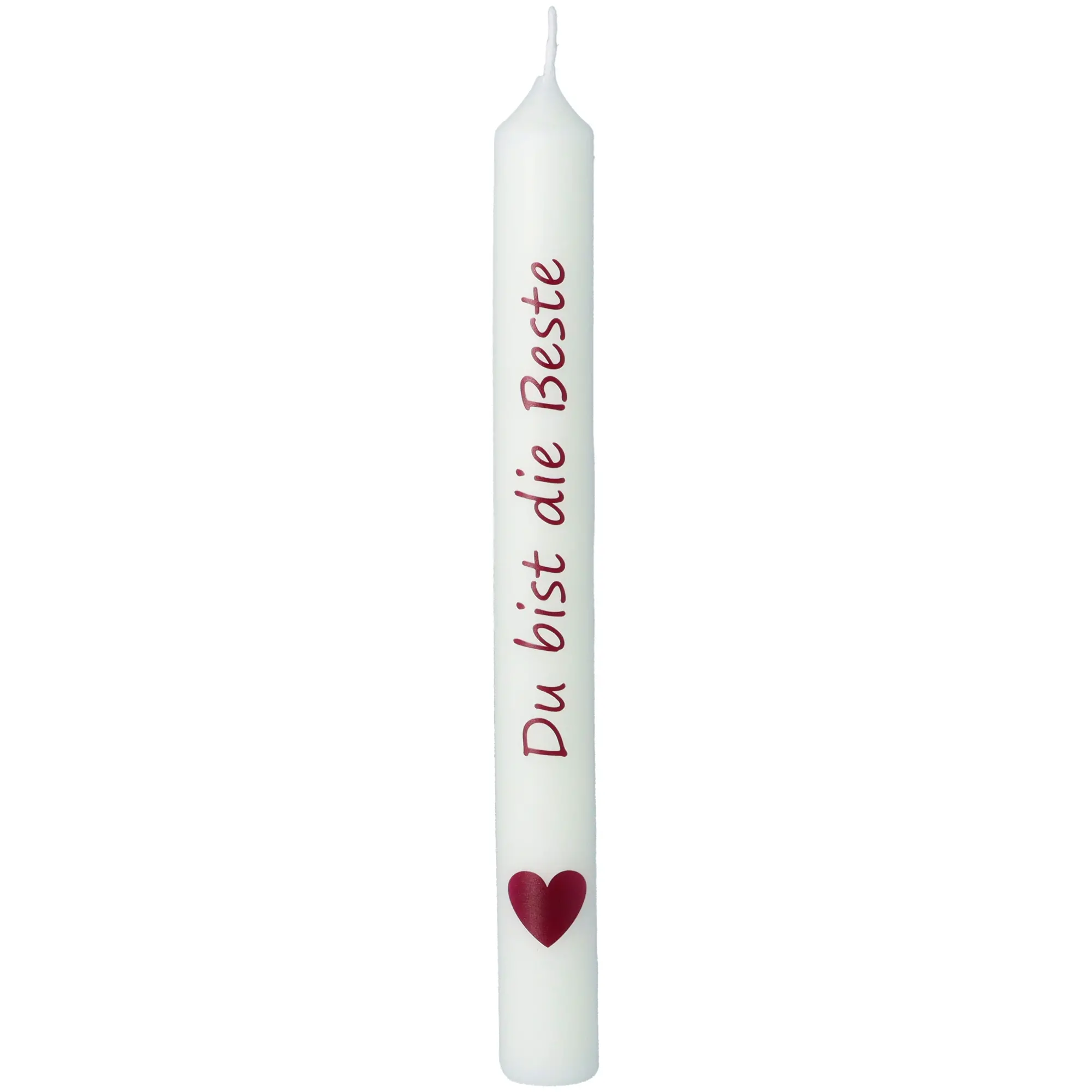 Stabkerzen-Set Altrot/Weiß "Danke Mama" & "Du bist die Beste"