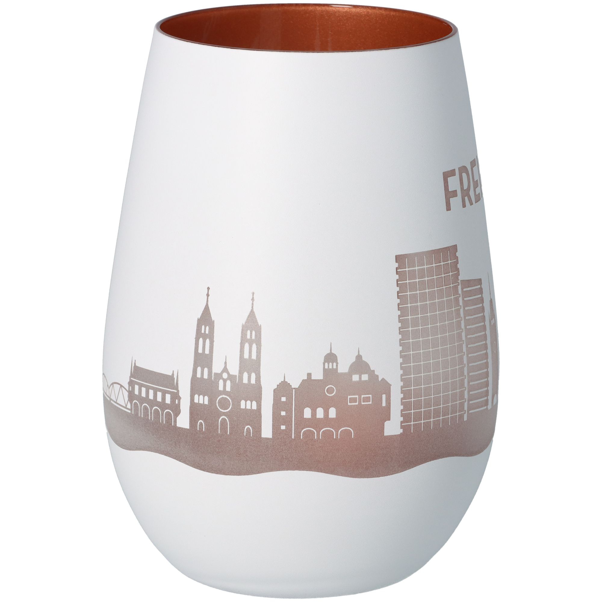 Windlicht Skyline Freiburg Weiß/Bronze Windlicht Skyline Freiburg Weiß/Bronze