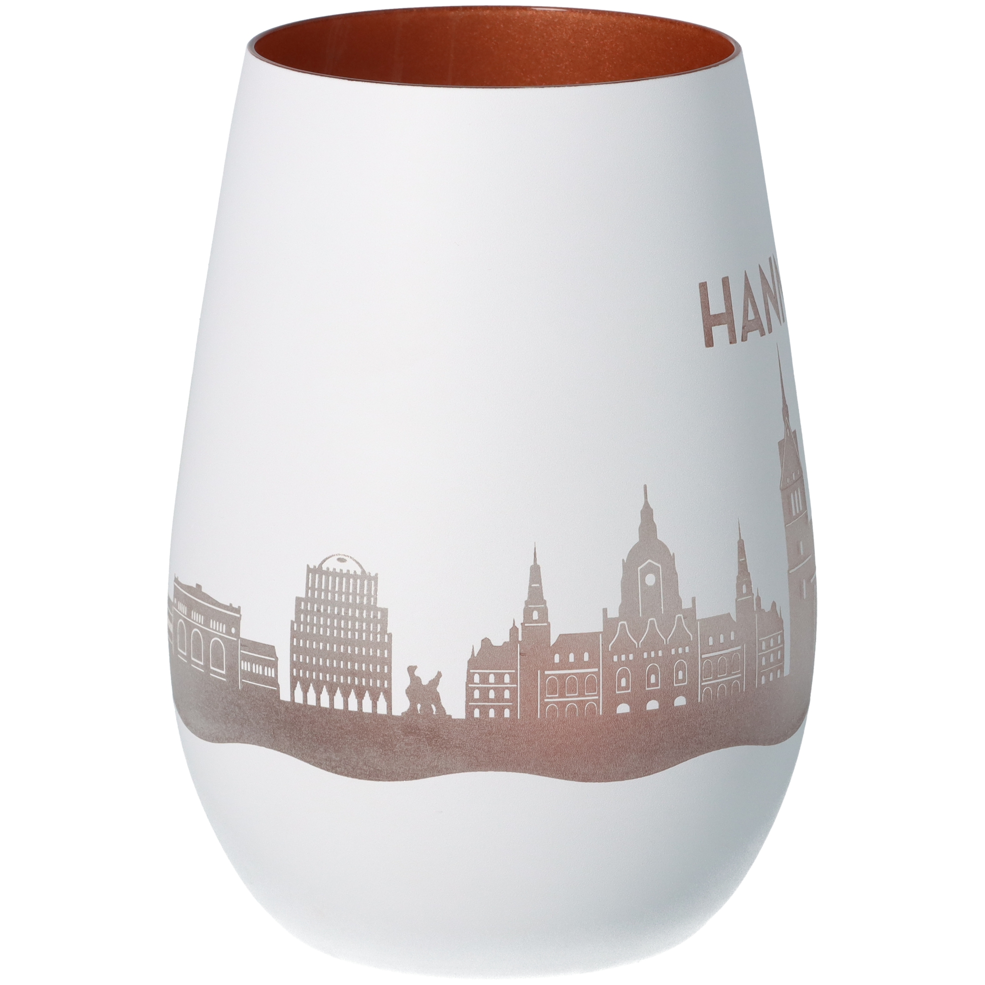 Windlicht Skyline Hannover Weiß/Bronze Windlicht Skyline Hannover Weiß/Bronze