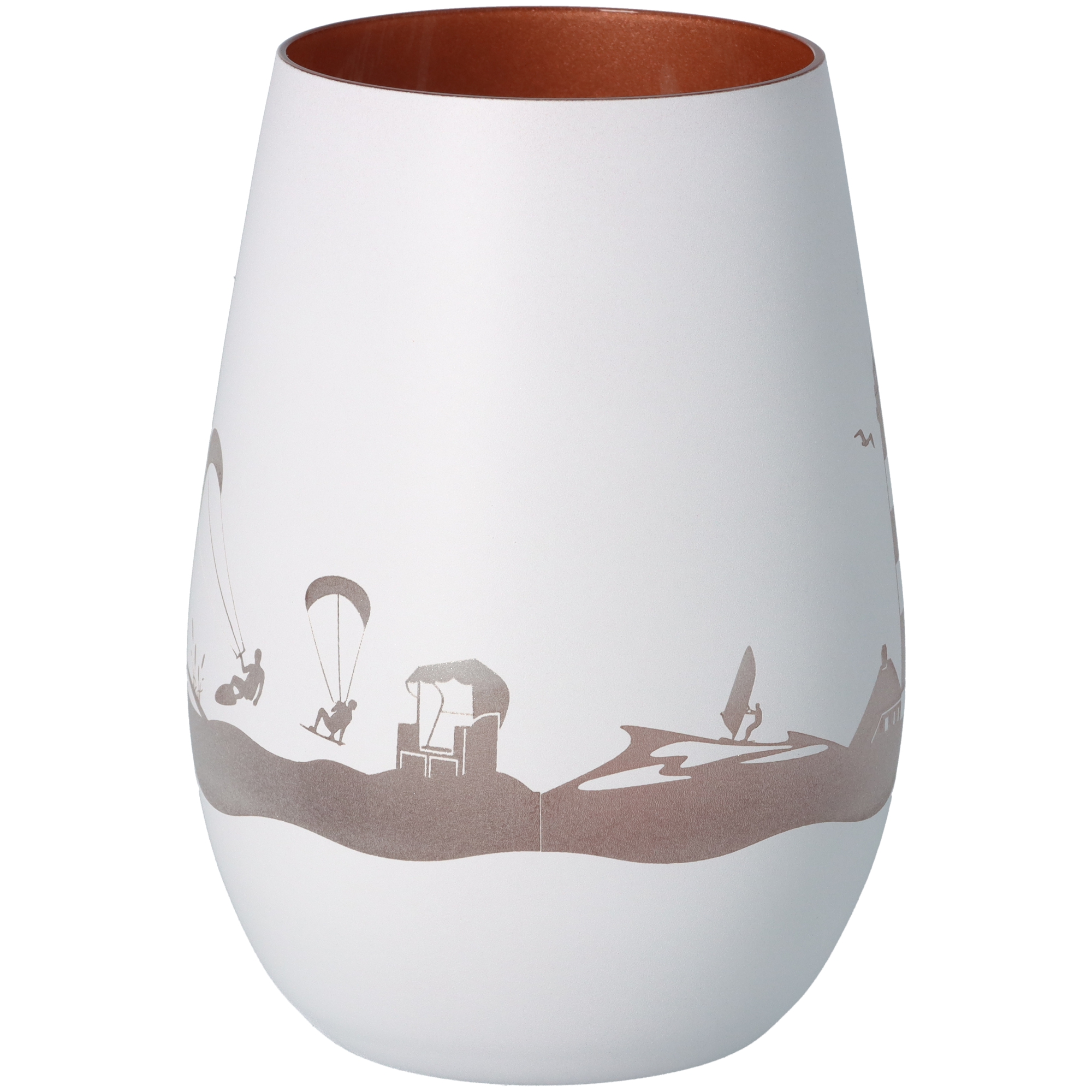 Windlicht Skyline St. Peter-Ording Weiß/Bronze Windlicht Skyline St. Peter-Ording Weiß/Bronze