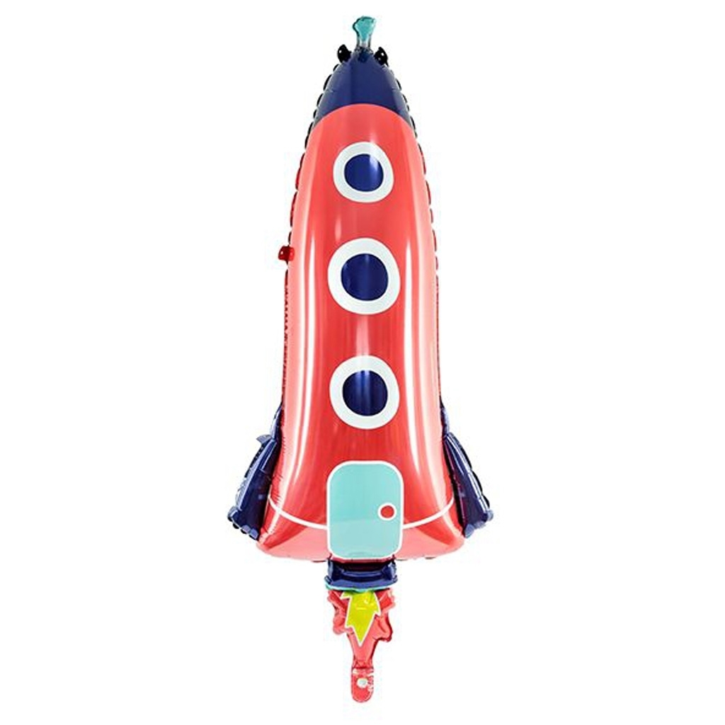  ballon, spaceship, inflatable, rocket, red-blue