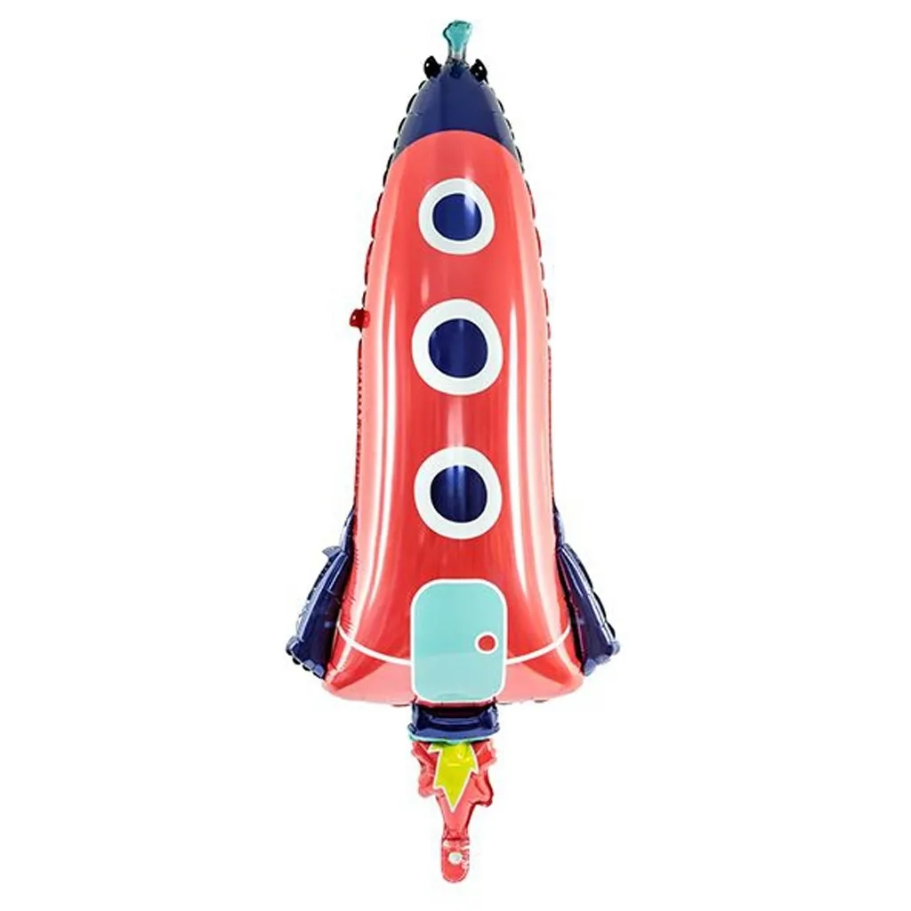  ballon, spaceship, inflatable, rocket, red-blue