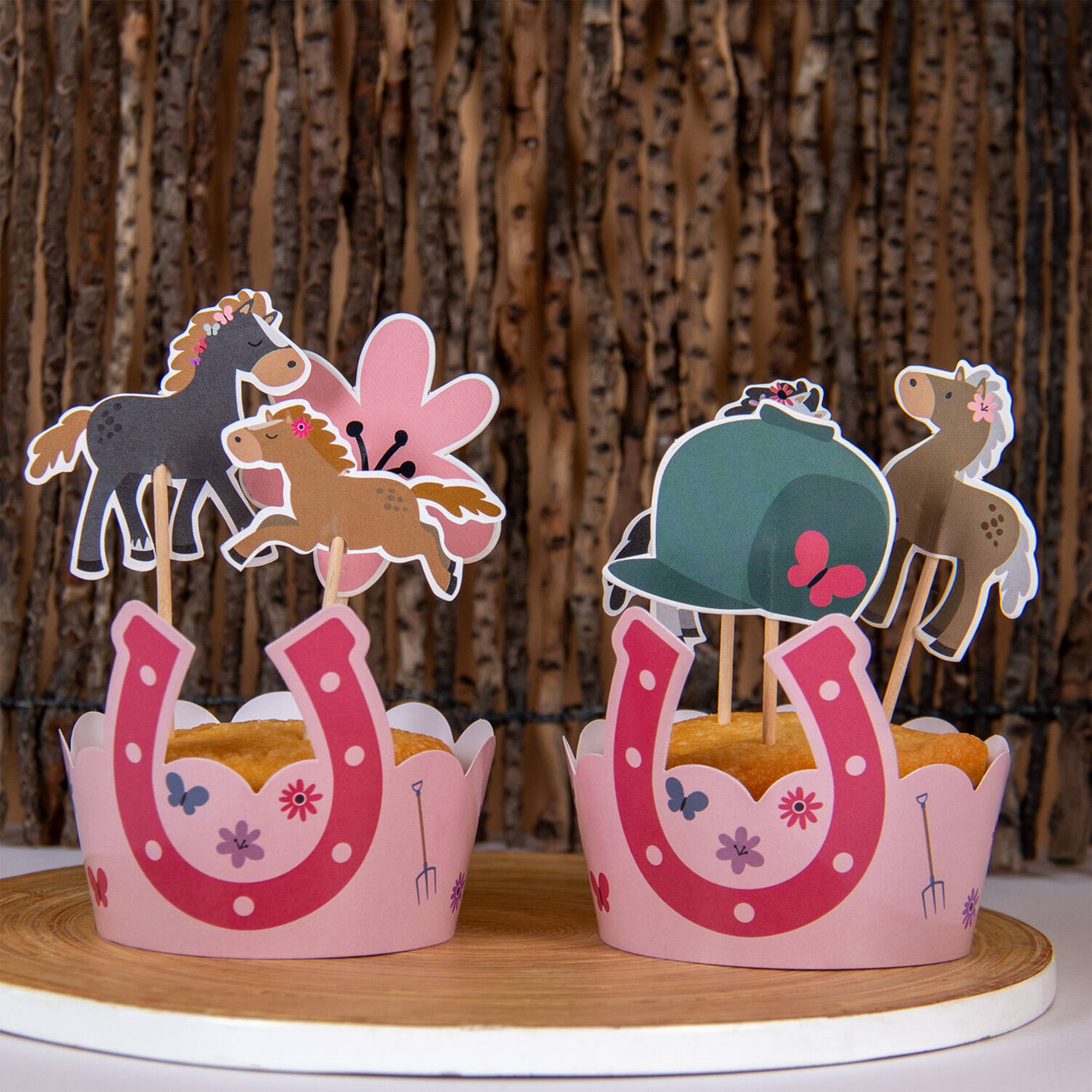 Cupcake Topper Set "Happy Horse" Leute, Person